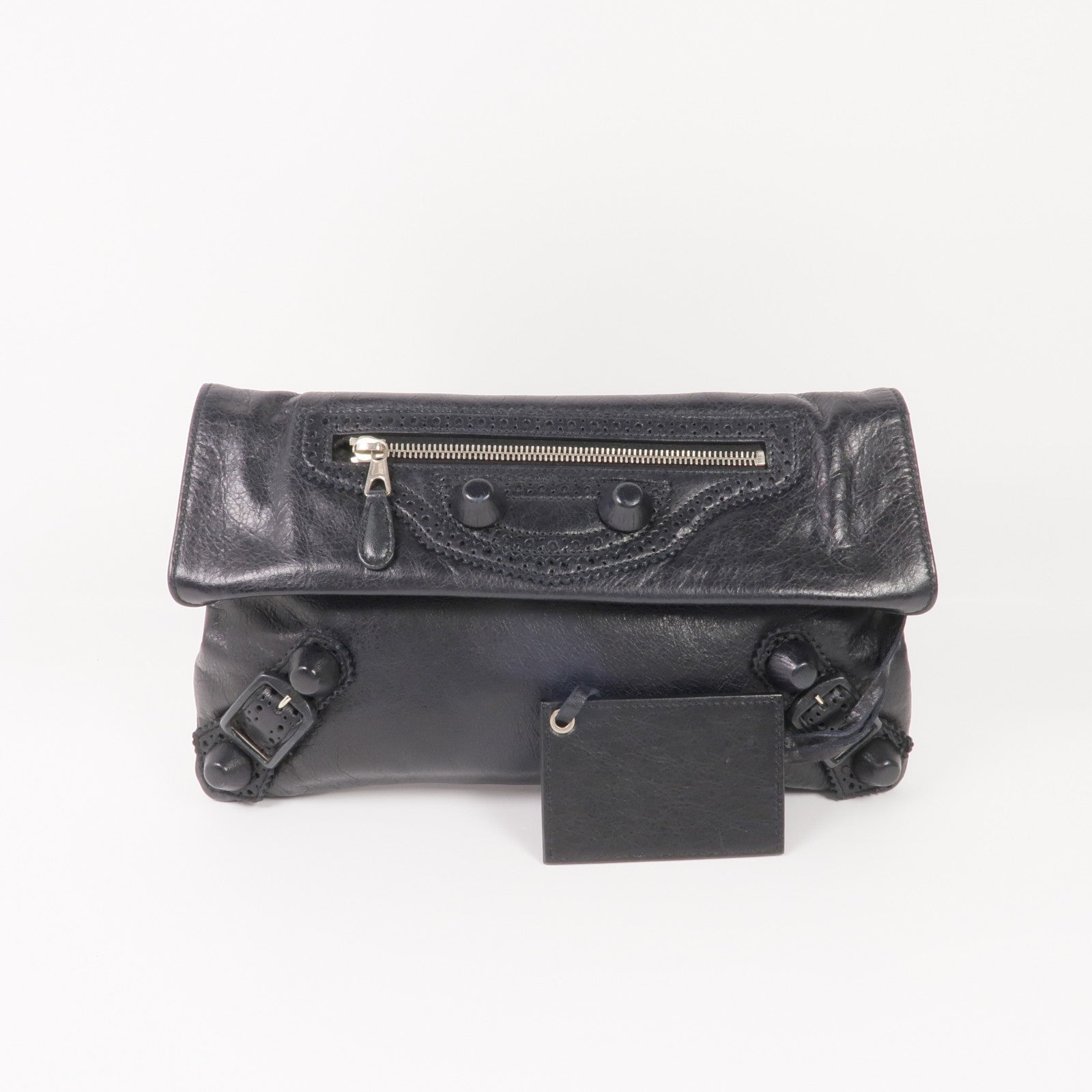 BALENCIAGA 牛皮皮革Giant Envelope Clutch銀扣手拿包