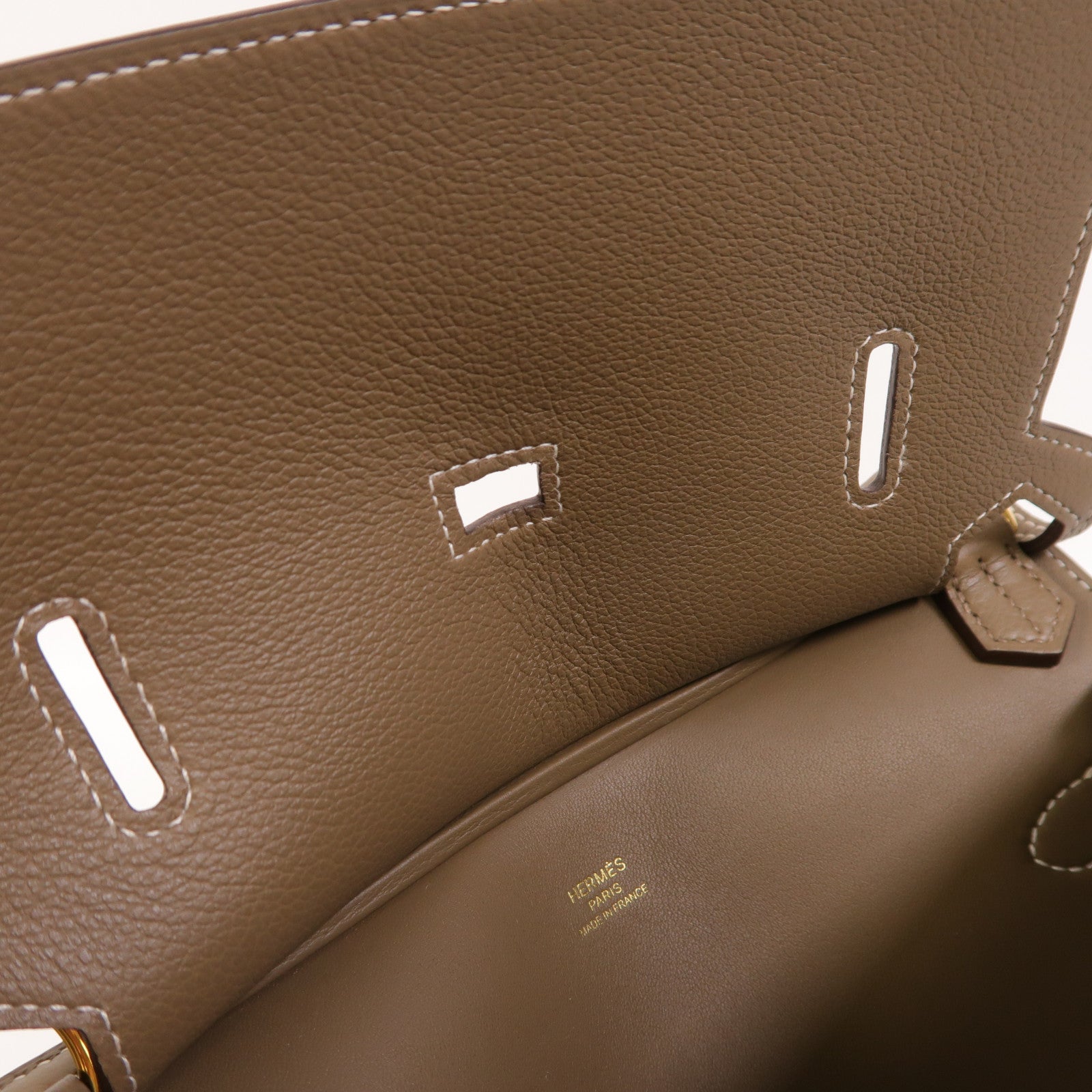 HERMES Evercolor皮革Mini Jypsiere金扣肩背袋Etoupe