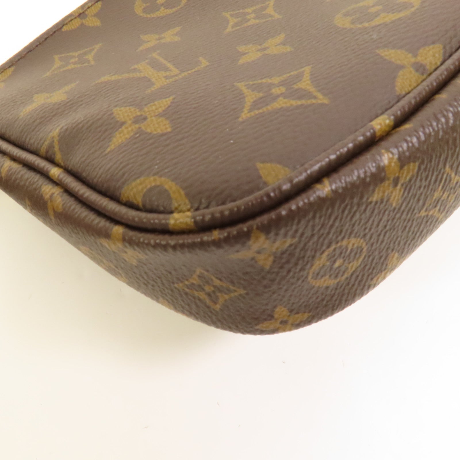 LOUIS VUITTON Monogram Multi Pochette Accessoires金扣手挽肩背兩用袋棕色