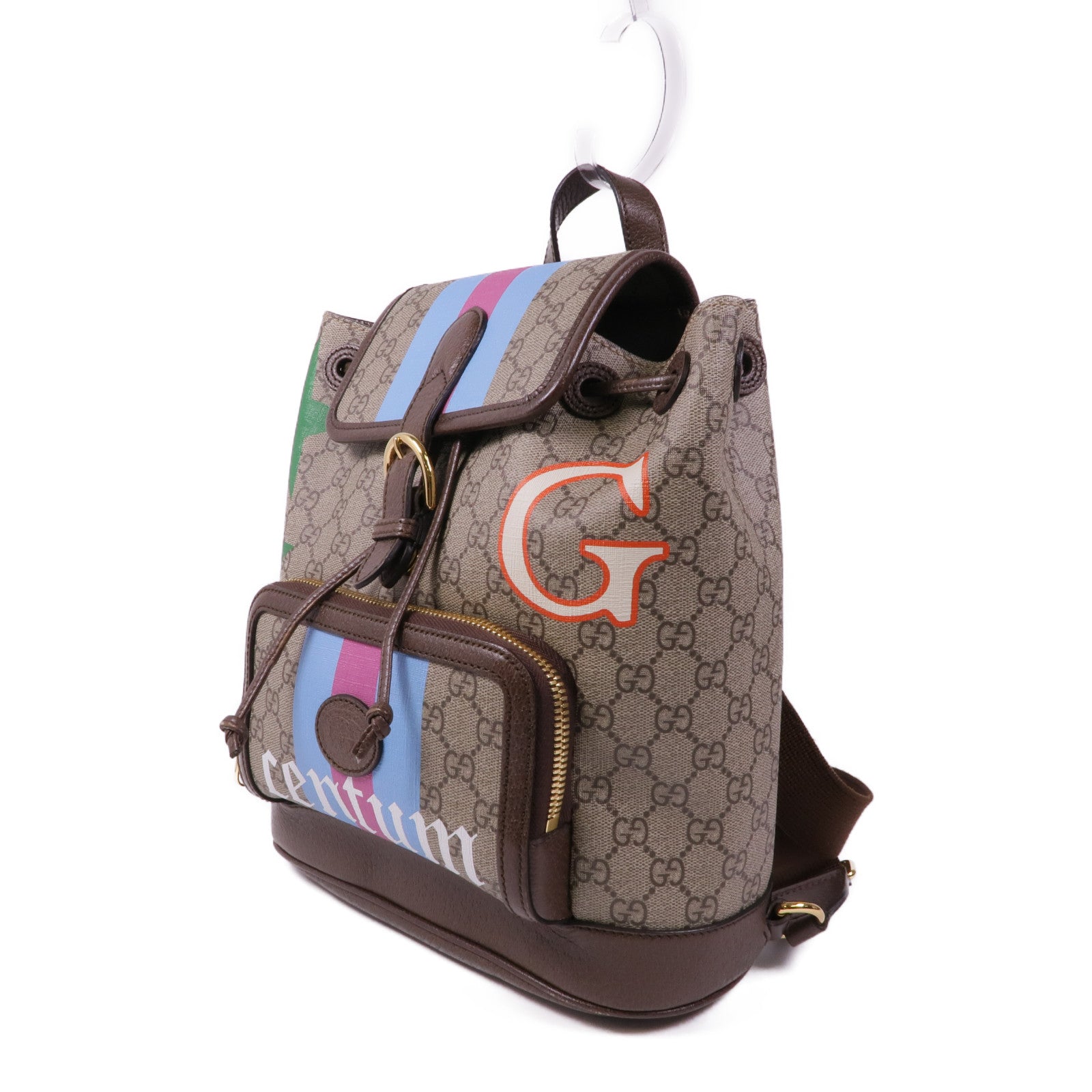 GUCCI 塗層帆布GG Supreme Backpack金扣背包