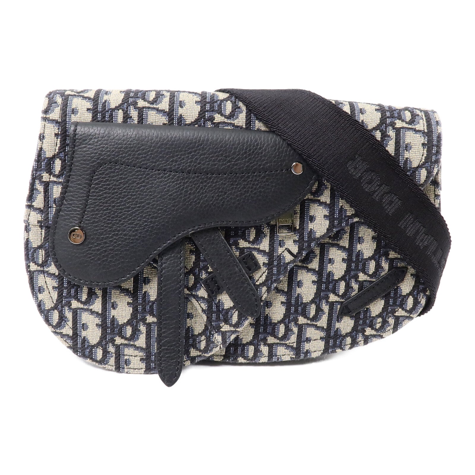 Dior 帆布/牛皮皮革Saddle Pouch Crossbody Bag肩背袋