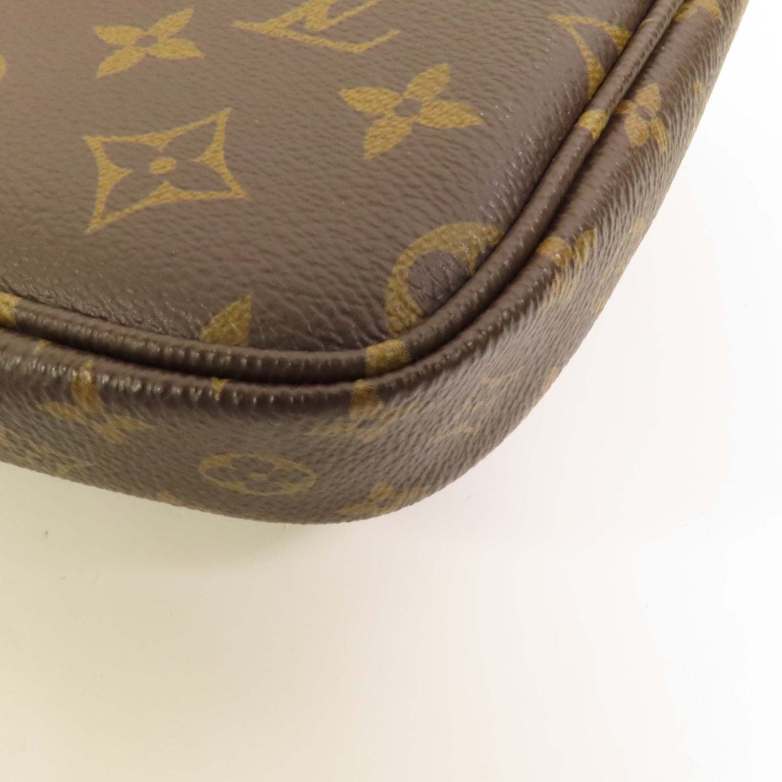 LOUIS VUITTON Monogram Multi Pochette Accessoires金扣手挽肩背兩用袋棕色