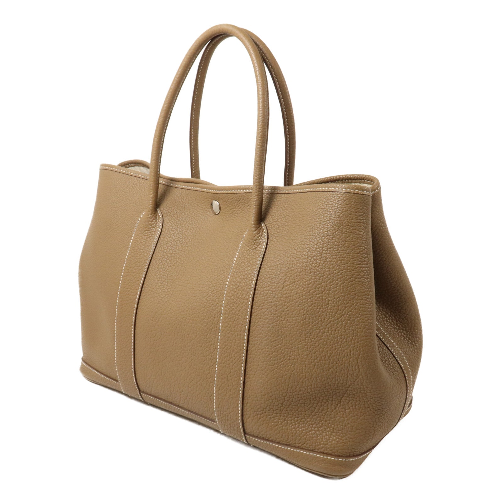 HERMES Negonda皮革Garden Party PM手挽袋Etoupe
