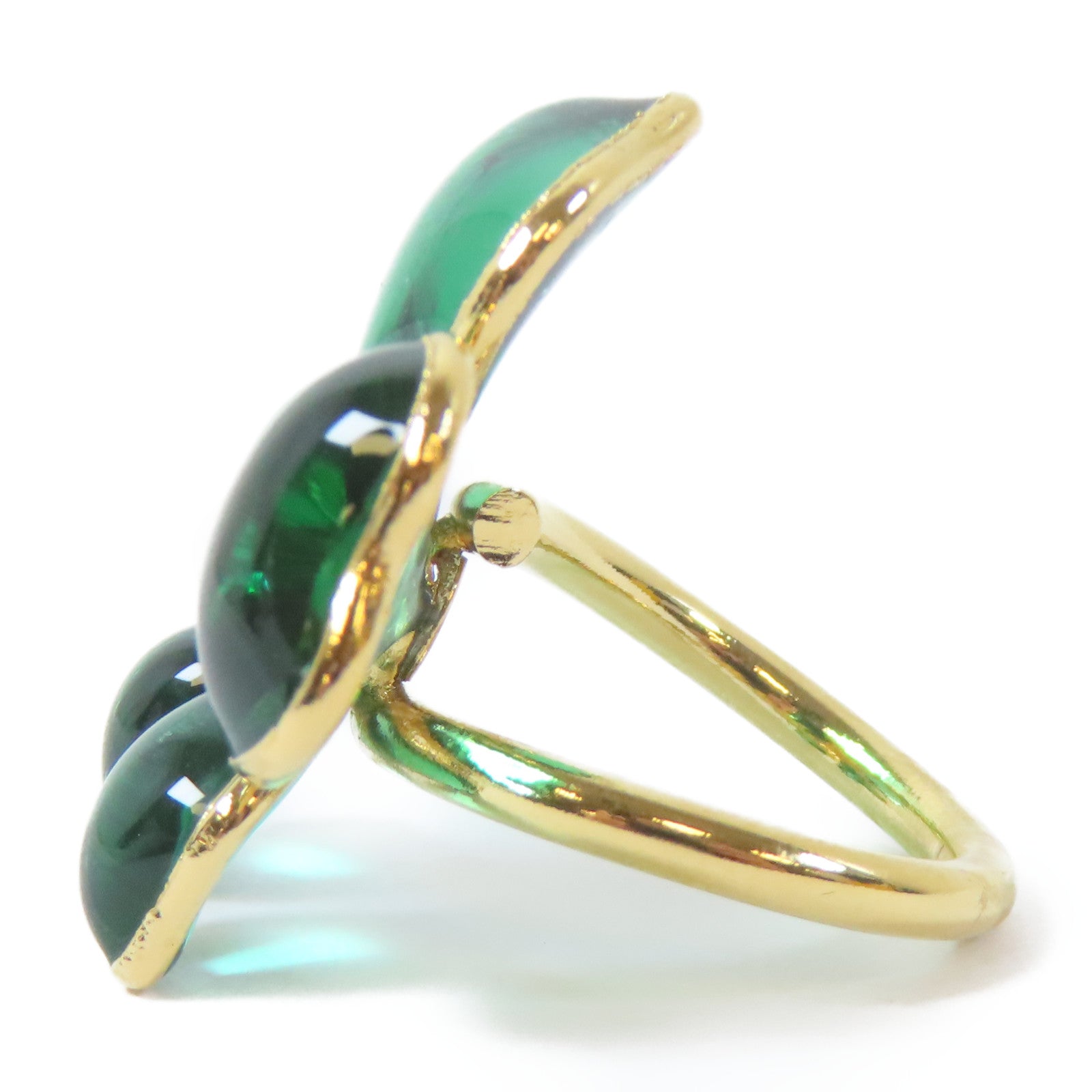 MULBERRY 金屬Flower Garden Ring戒指US#5綠色