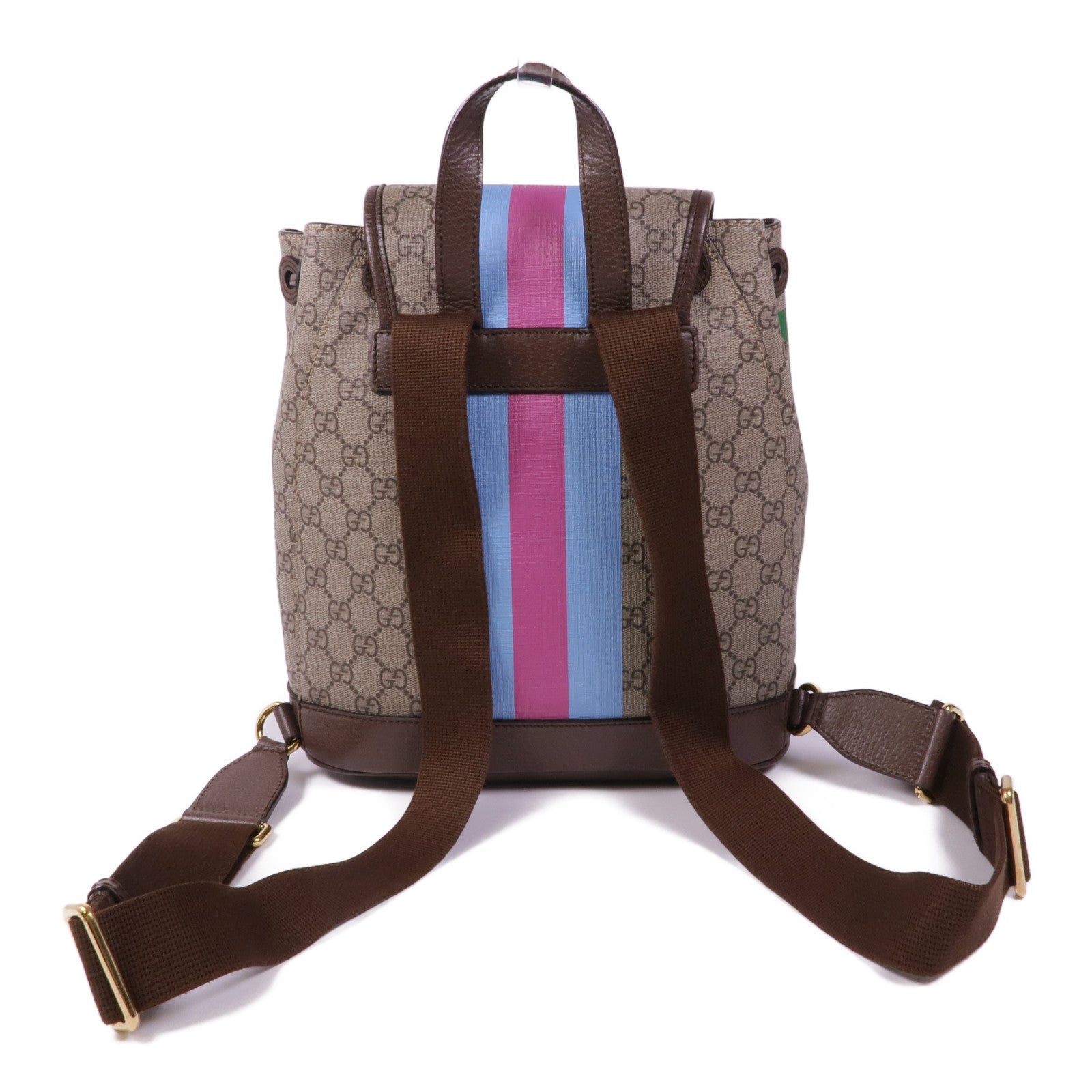 GUCCI 塗層帆布GG Supreme Backpack金扣背包