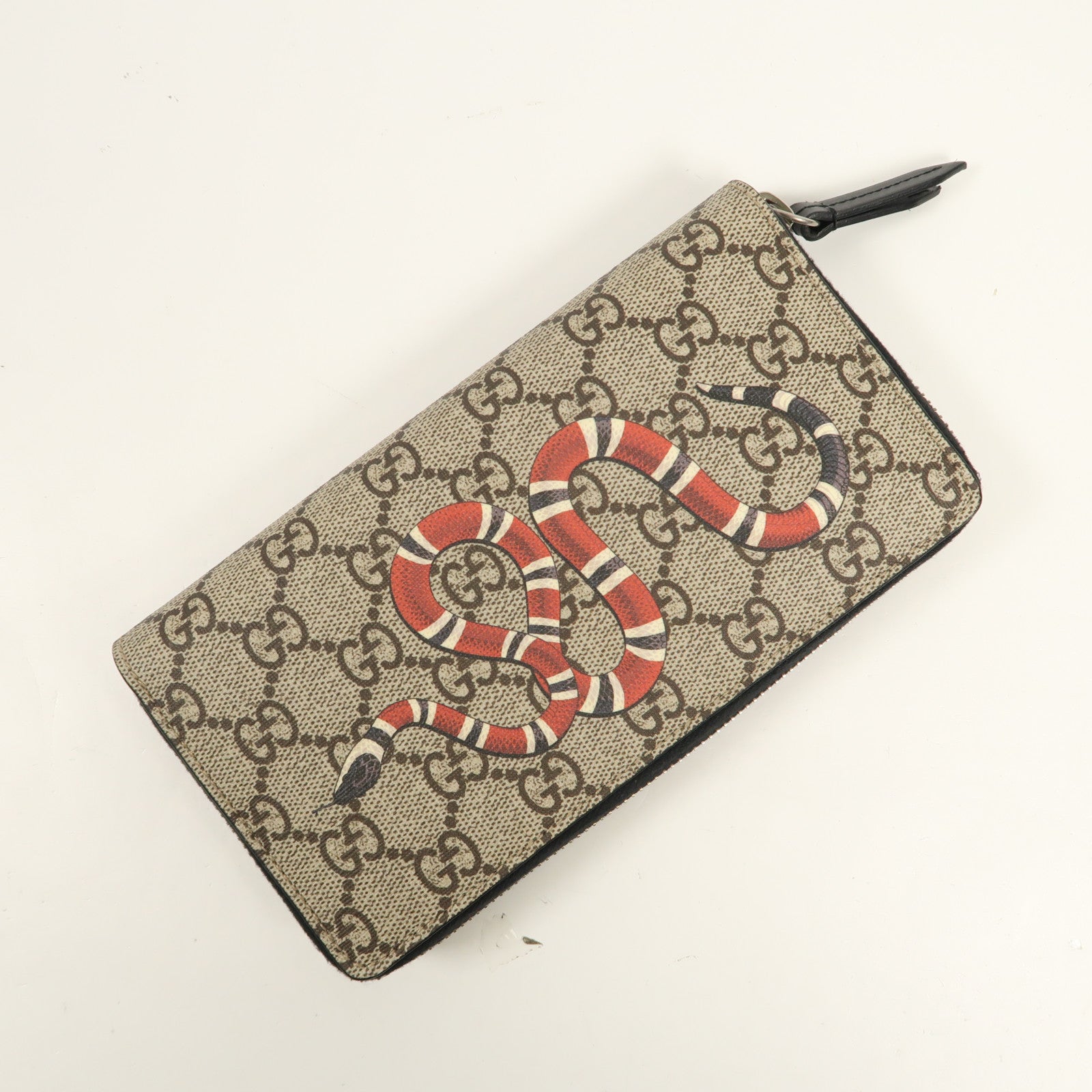 GUCCI GG SHW Long Wallet 451273 Coated Canvas Brown