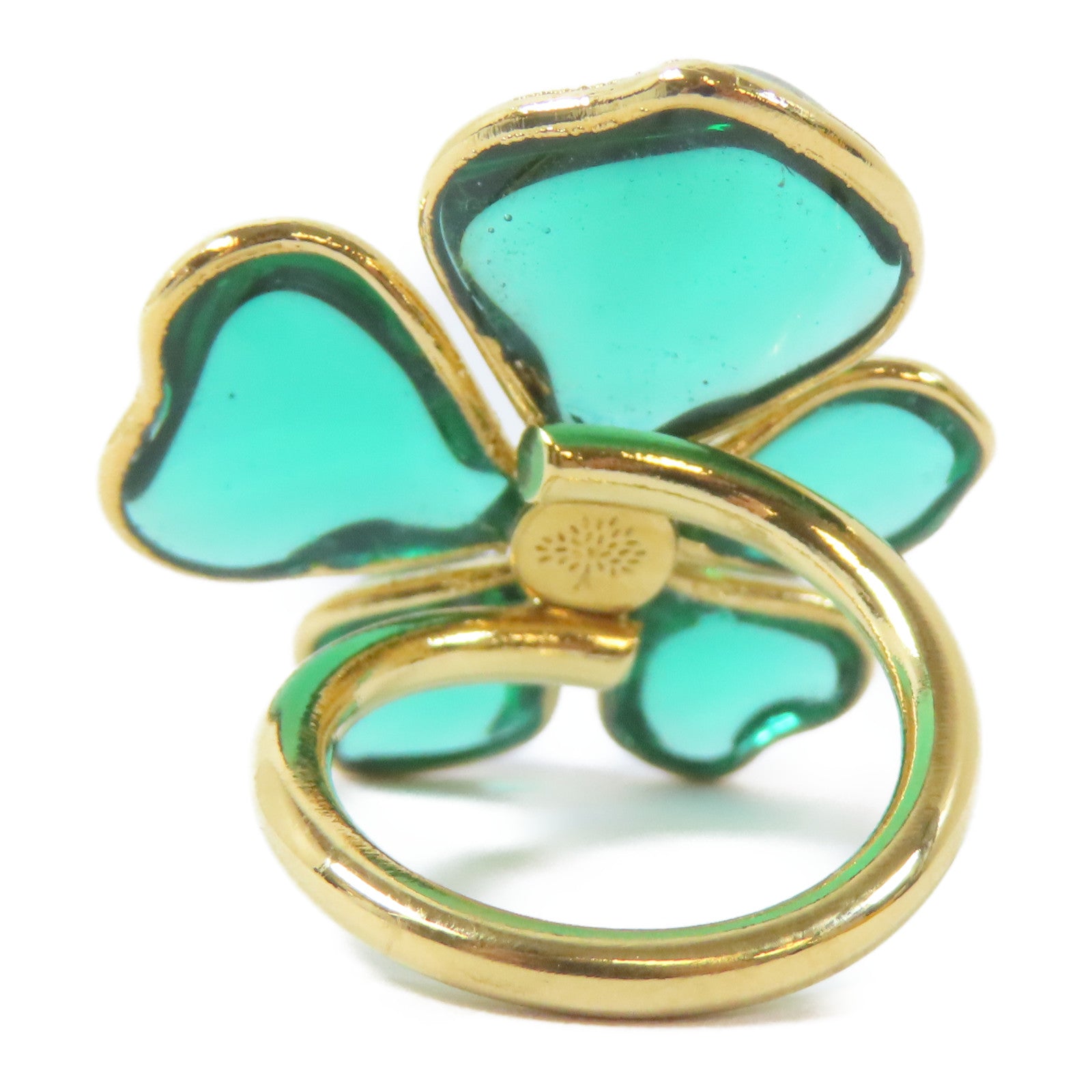 MULBERRY 金屬Flower Garden Ring戒指US#5綠色