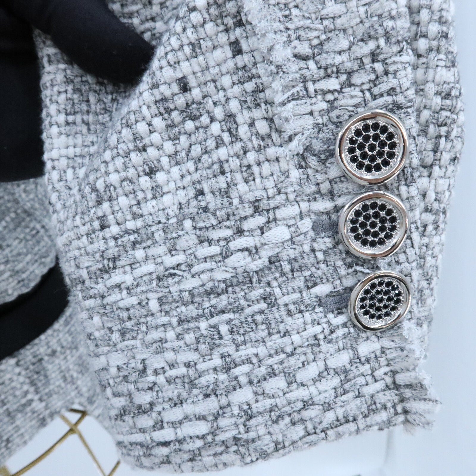 LOUIS VUITTON Cotton/Wool Collarless Jacket外套