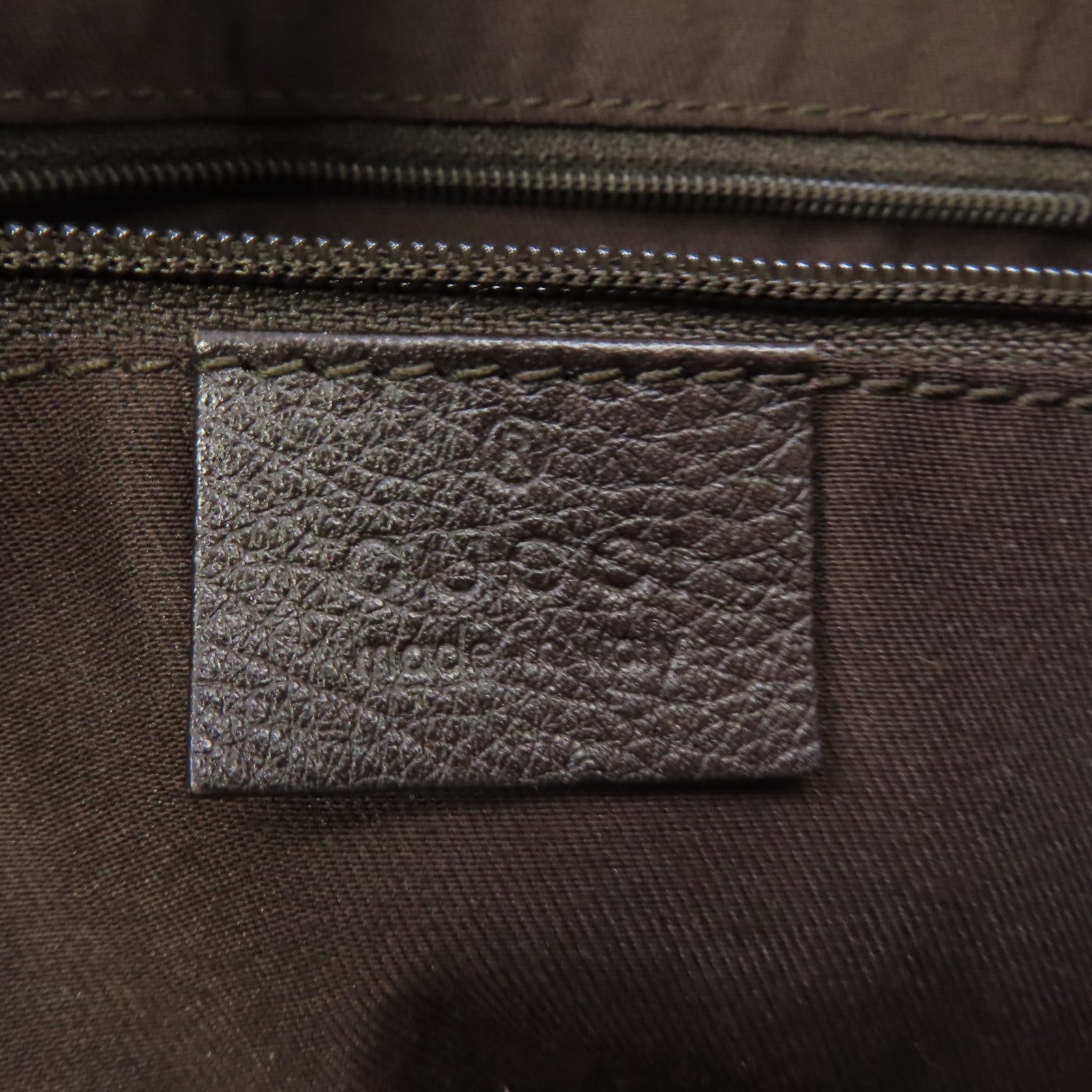 GUCCI 帆布Shoulder Bag金扣手挽袋棕色