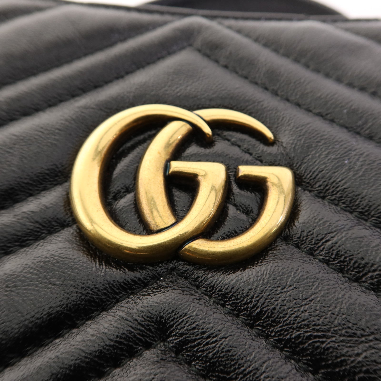 GUCCI 牛皮皮革Shoulder Bag金扣手挽袋