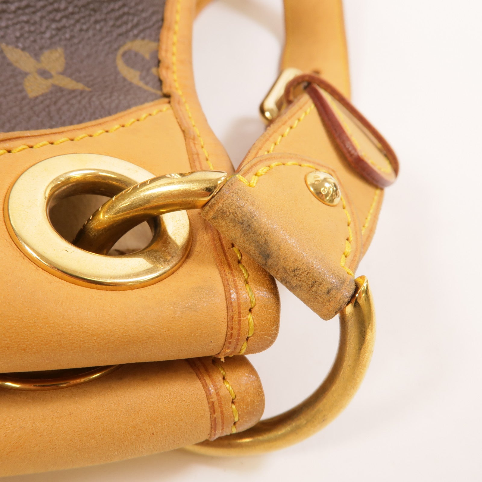 LOUIS VUITTON Monogram Galliera PM金扣肩背袋棕色