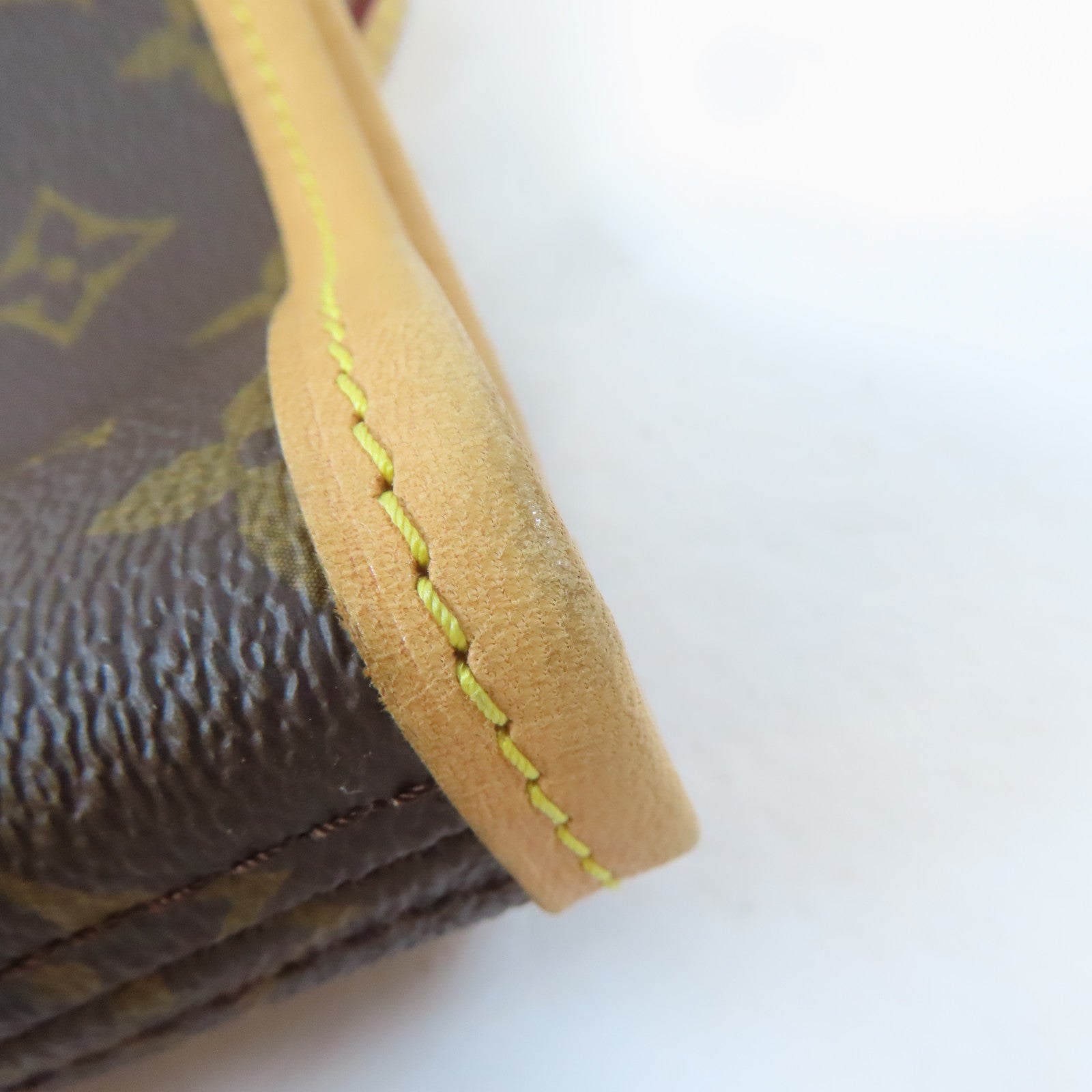 LOUIS VUITTON Monogram Neverfull MM金扣手挽袋啡色
