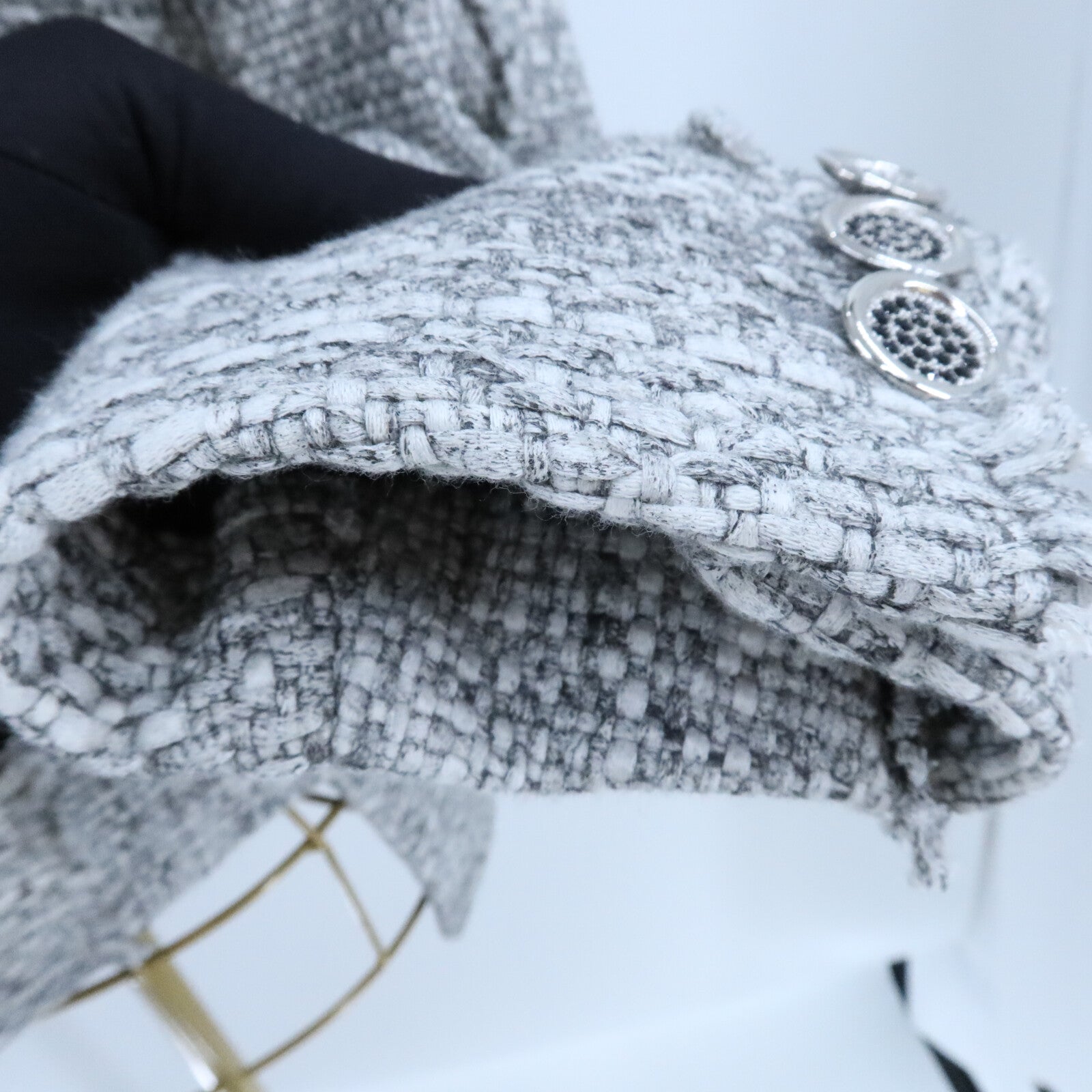 LOUIS VUITTON Cotton/Wool Collarless Jacket外套