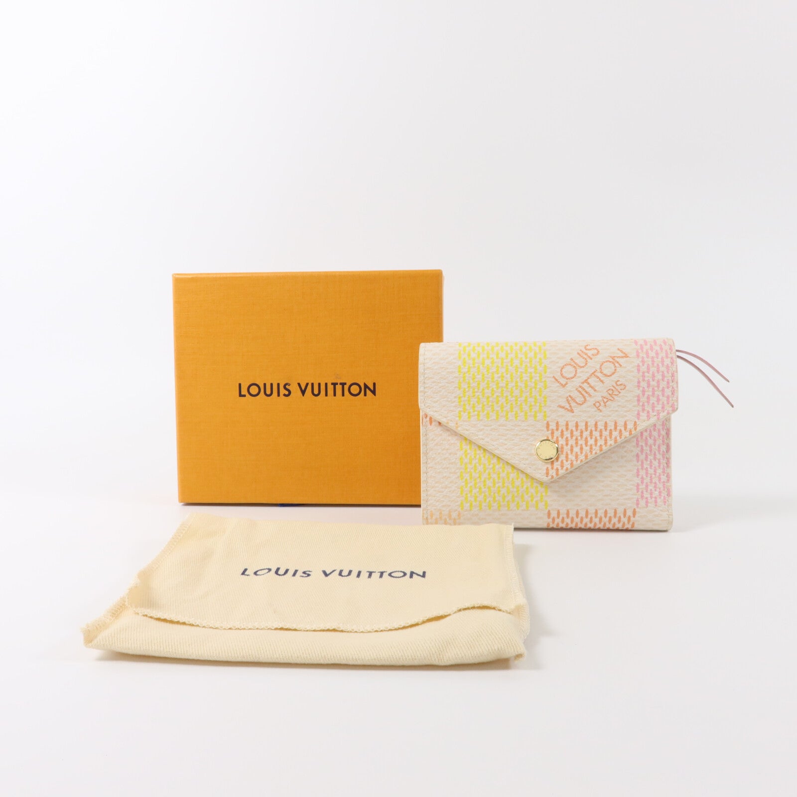 LOUIS VUITTON Damier Giant Victorine金扣錢包
