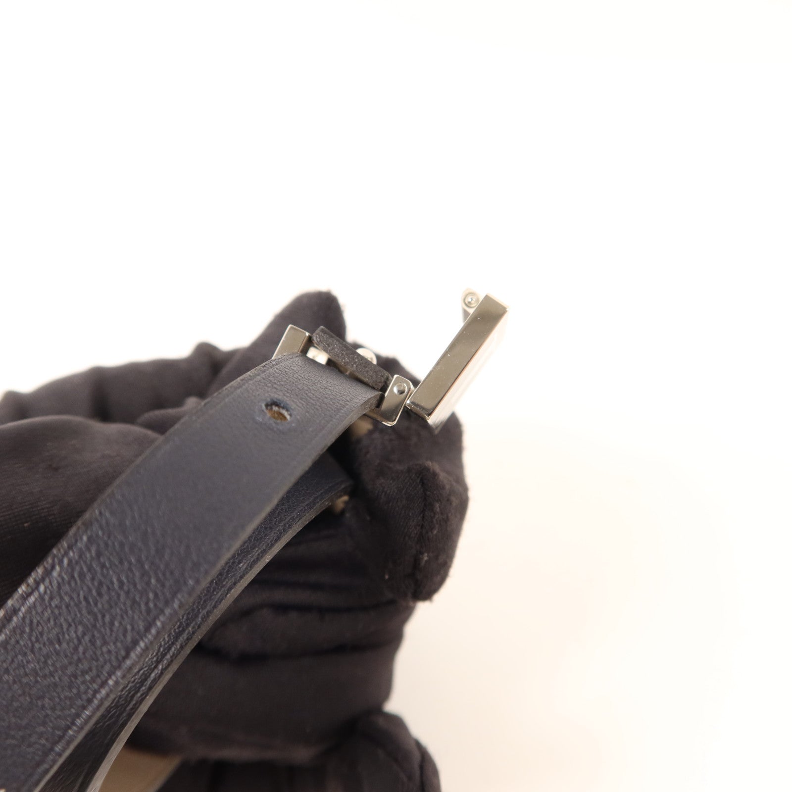 HERMES Swift皮革A To Z金扣手鏈Bleu Indigo