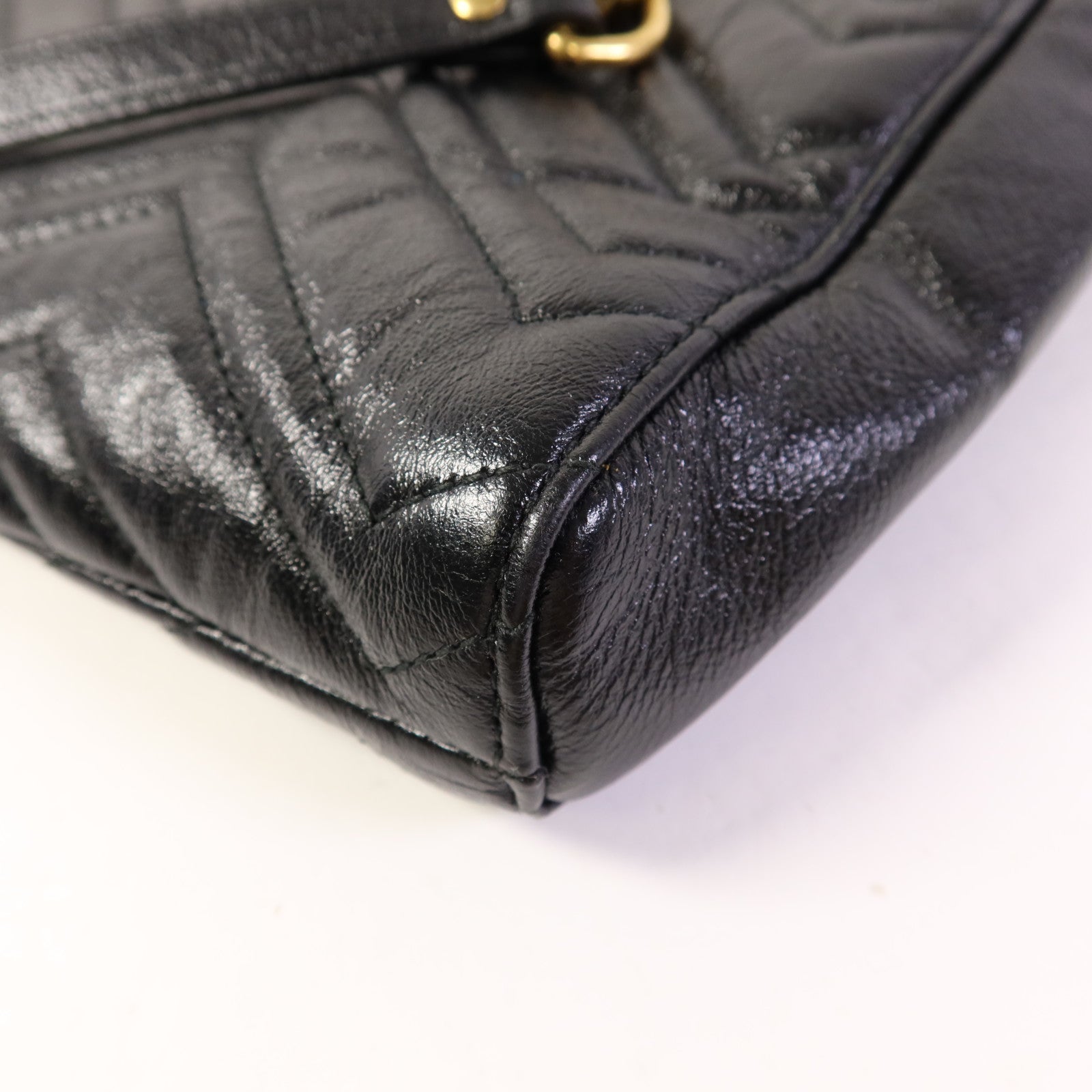 GUCCI 牛皮皮革Shoulder Bag金扣手挽袋