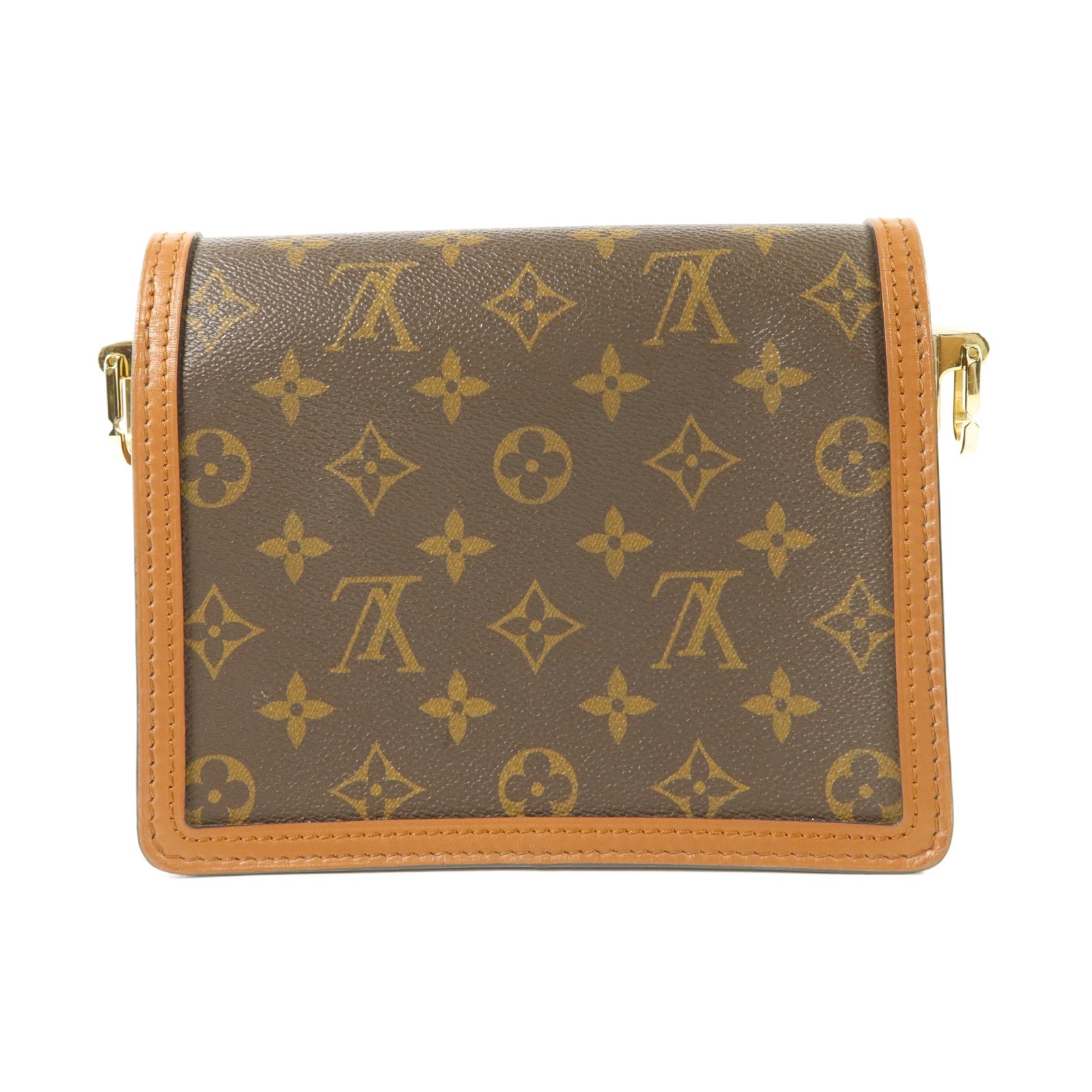 LOUIS VUITTON Monogram Reverse Mini Dauphine金扣肩背袋