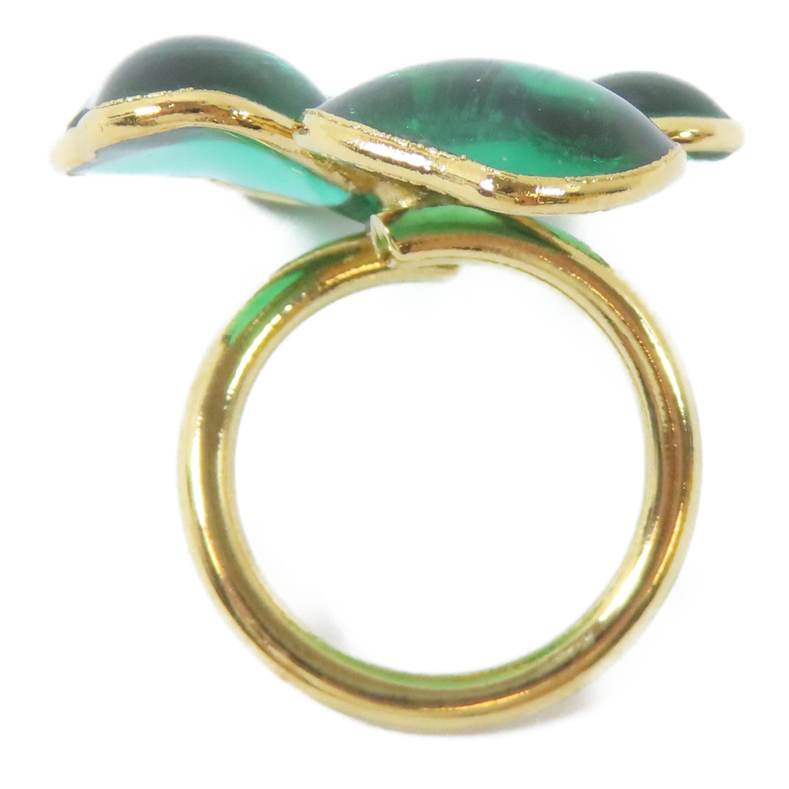 MULBERRY 金屬Flower Garden Ring戒指US#5綠色