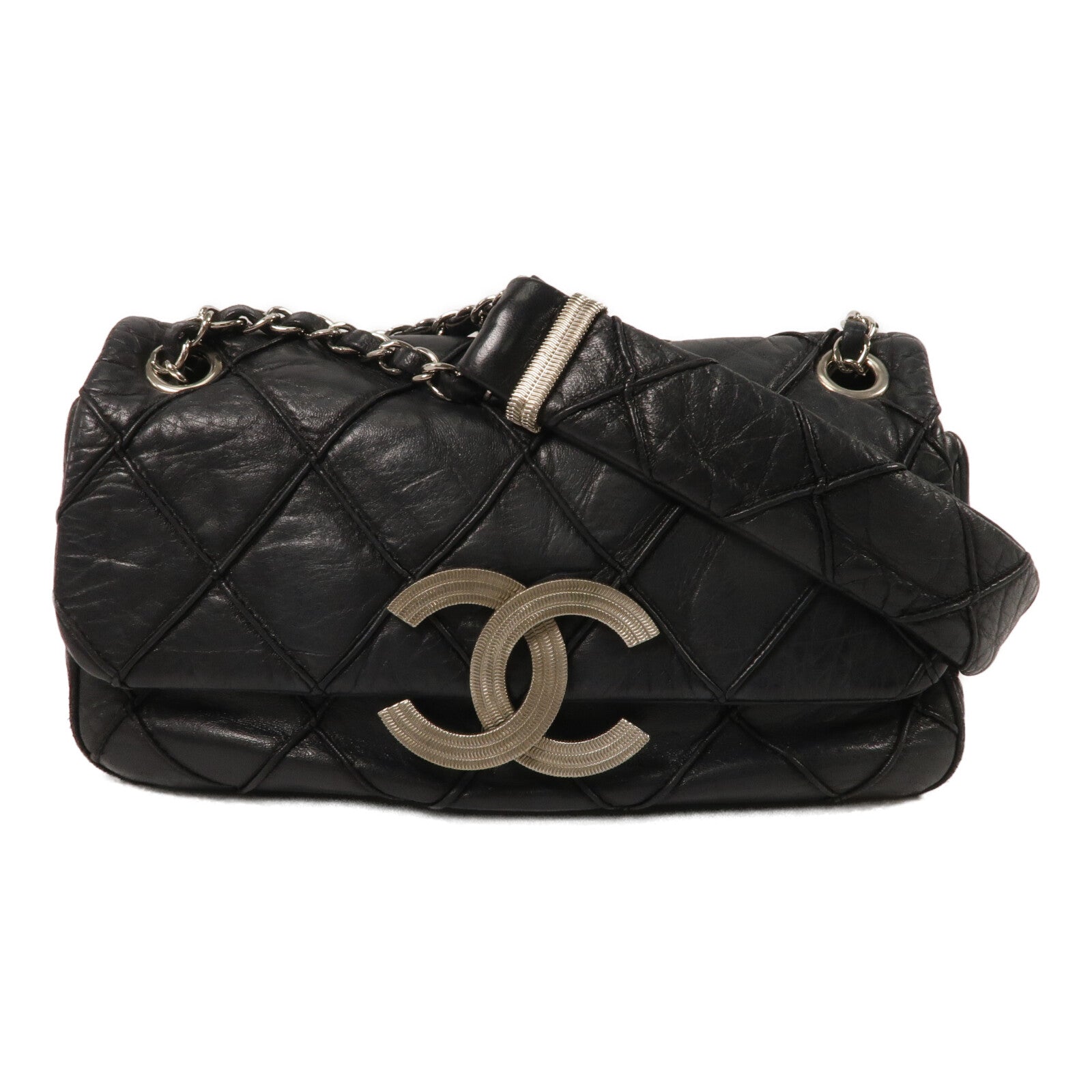 CHANEL 牛皮皮革Shoulder Bag鏈帶肩背袋