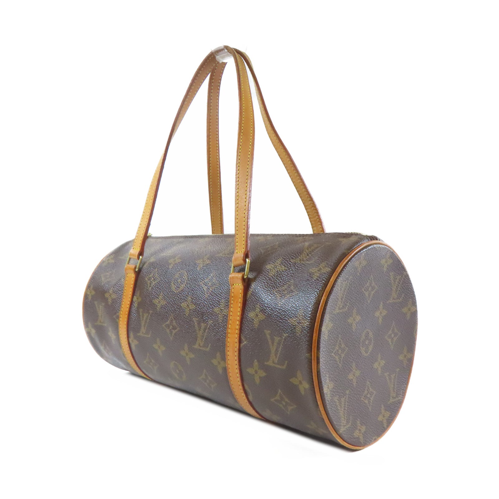 LOUIS VUITTON Monogram Papillon GM金扣手挽袋啡色