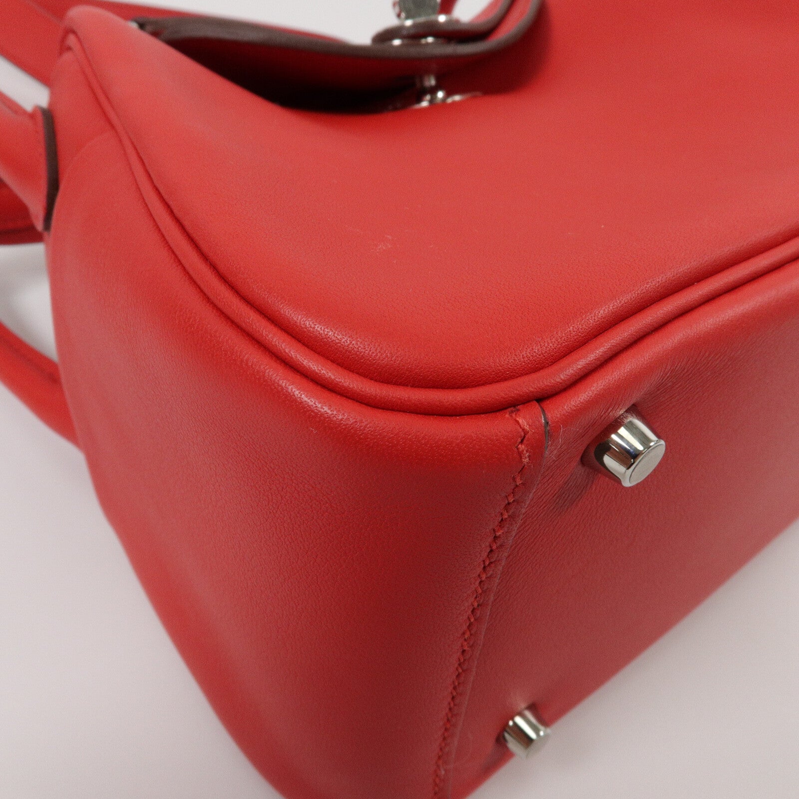 HERMES Swift皮革Mini Lindy手挽肩背兩用袋Rough de Coeur