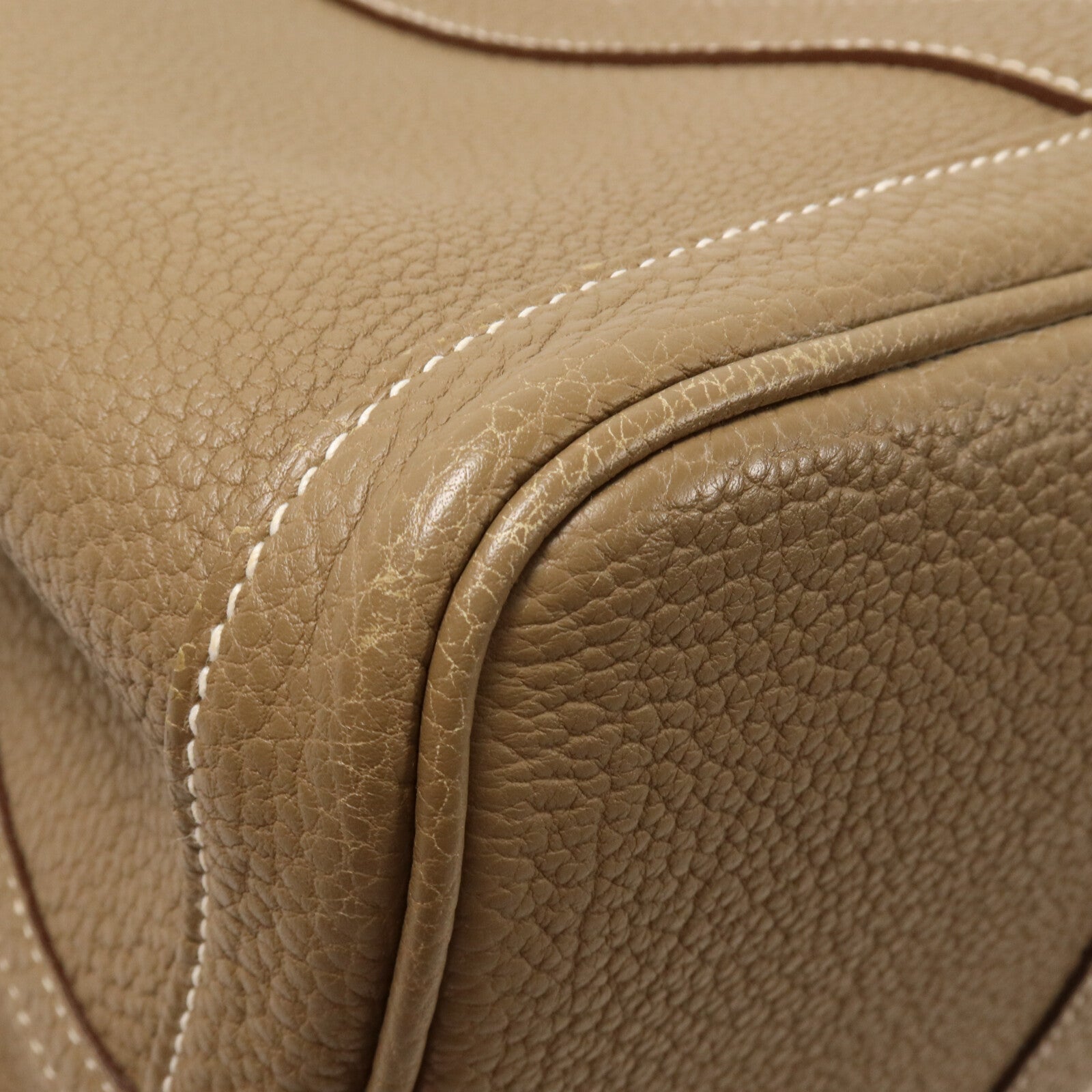 HERMES Negonda皮革Garden Party PM手挽袋Etoupe