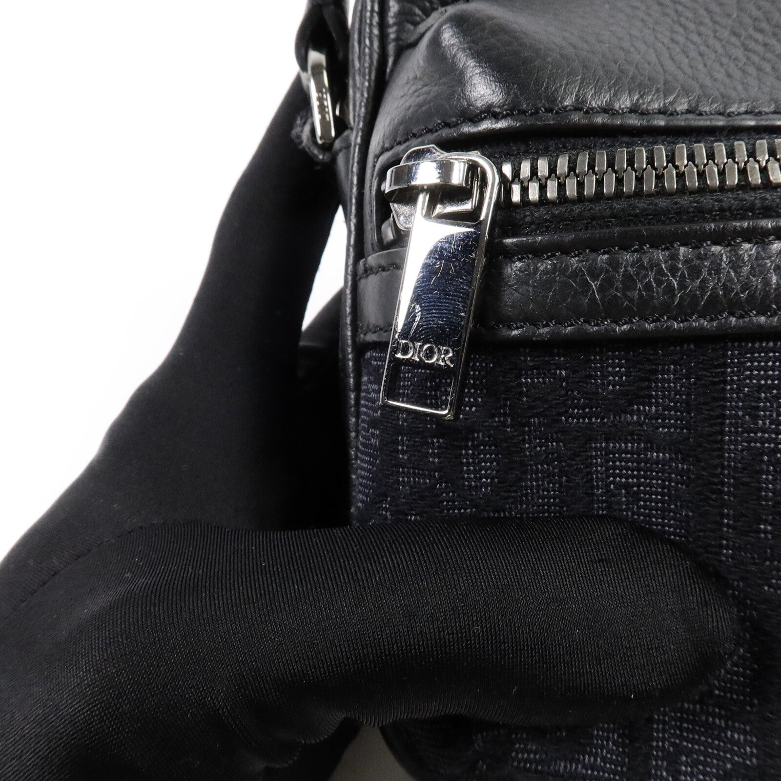 Dior 牛皮皮革/帆布Dior Rider Oblique肩背袋
