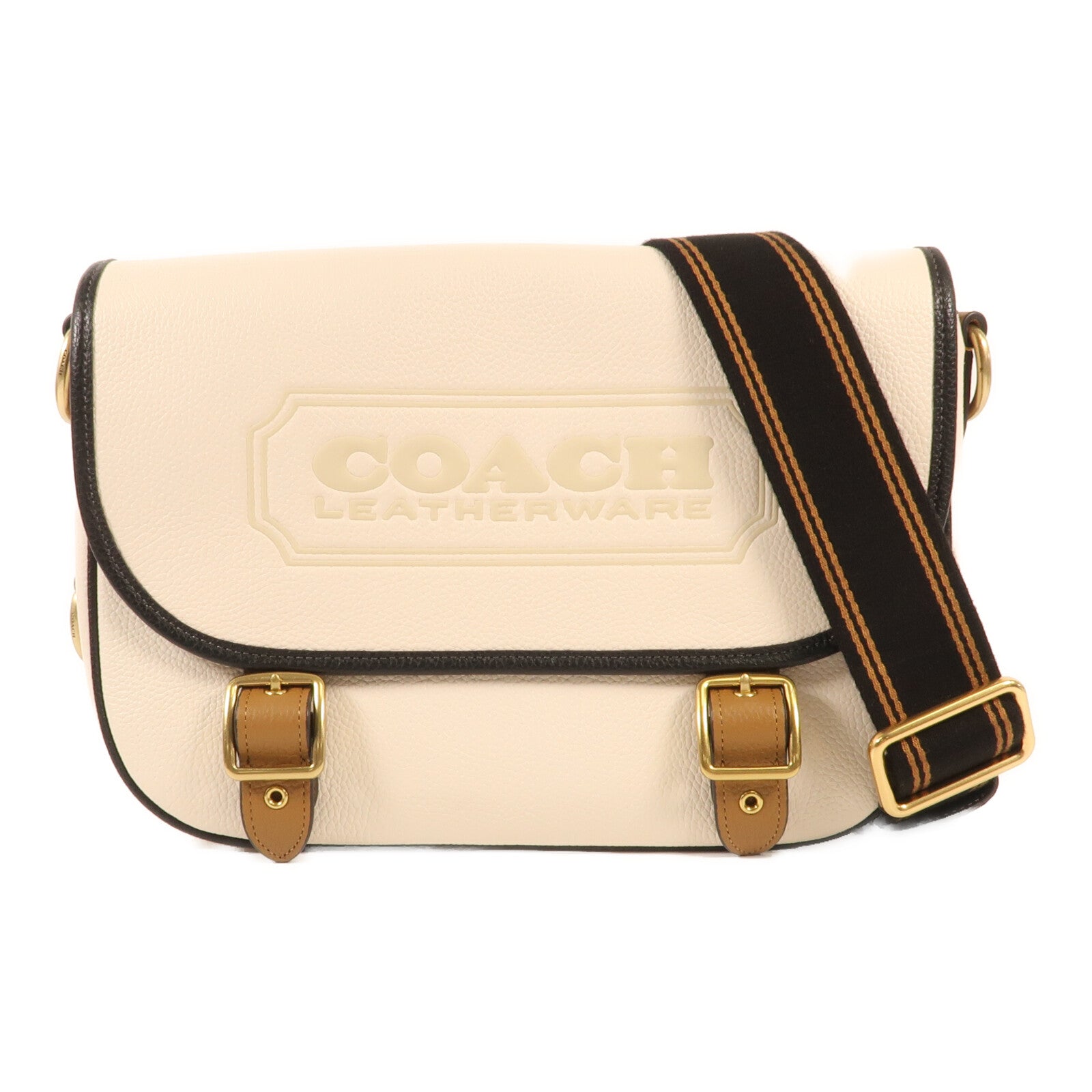 COACH 牛皮皮革Shoulder Bag金扣肩背袋