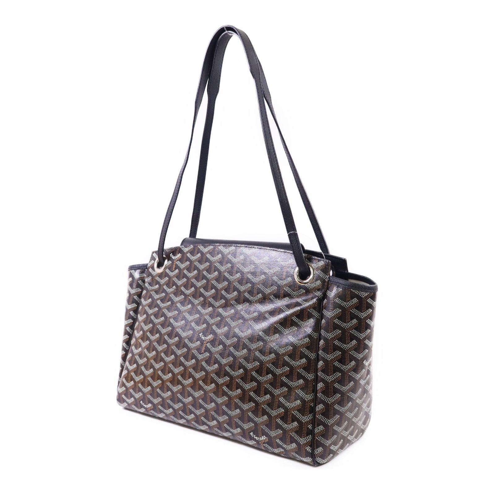 GOYARD 塗層帆布Rouette Souple銀扣肩背袋