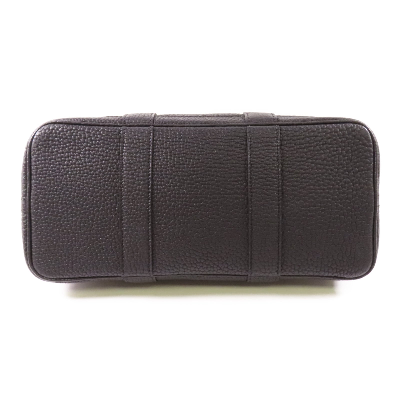 HERMES Negonda皮革Garden Party TPM銀扣手挽袋Noir