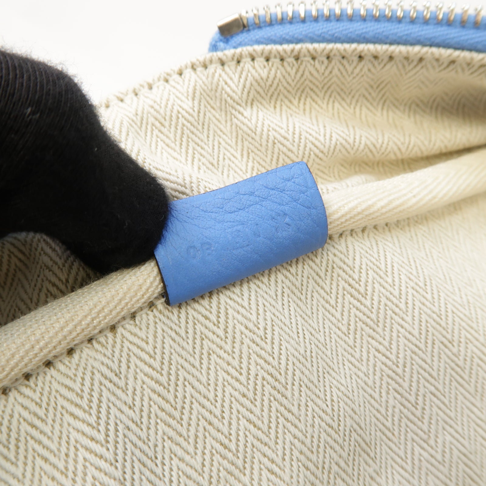HERMES Clemence皮革Victoria Hand Bag銀扣手挽袋Bleu Paradise藍色