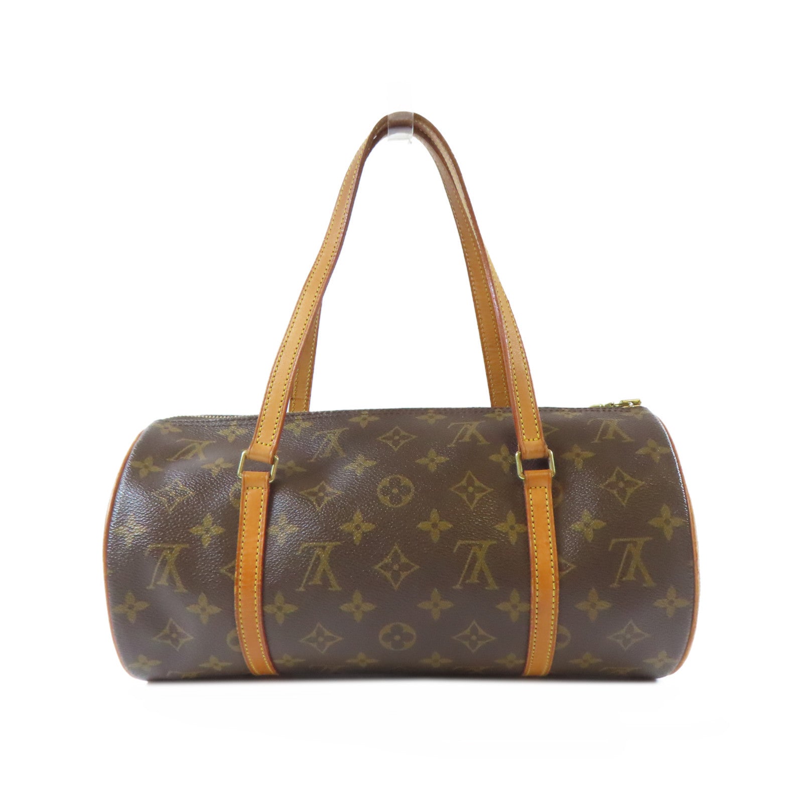 LOUIS VUITTON Monogram Papillon GM金扣手挽袋啡色