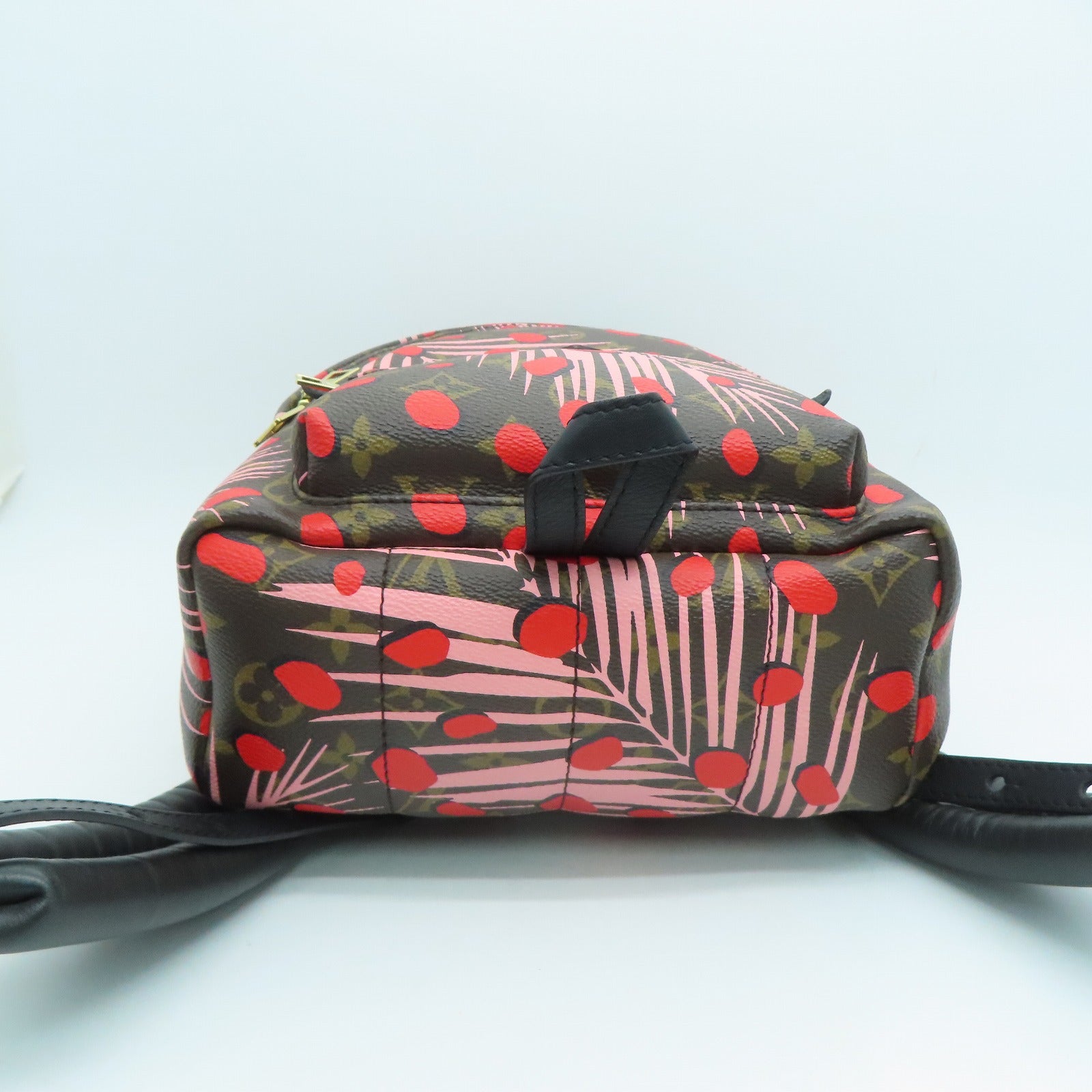 LOUIS VUITTON Monogram Jungle Dot Palm Spring PM金扣背包啡色粉红色