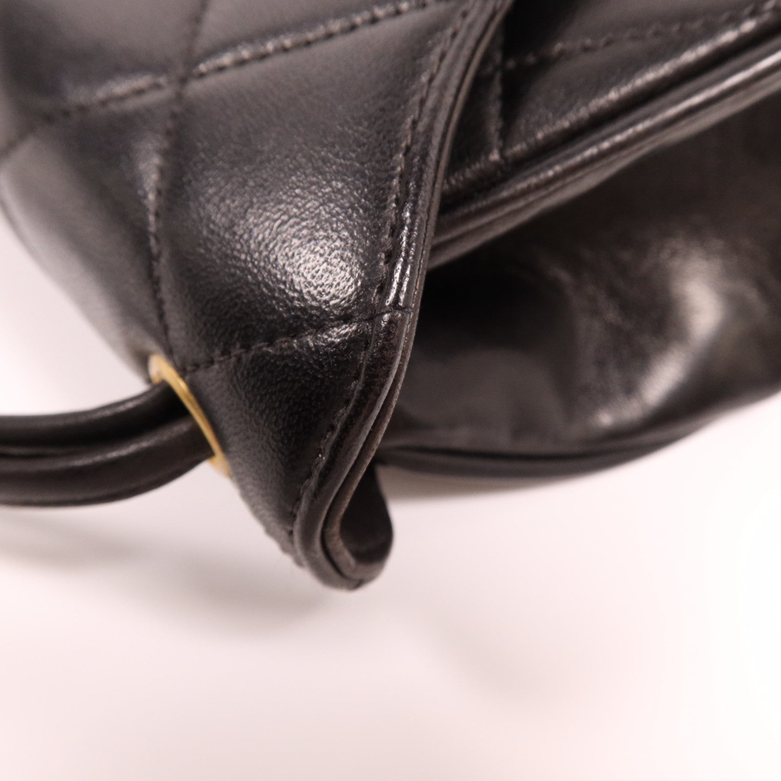 CHANEL 羊皮皮革Vintage Hand Bag金扣手挽袋