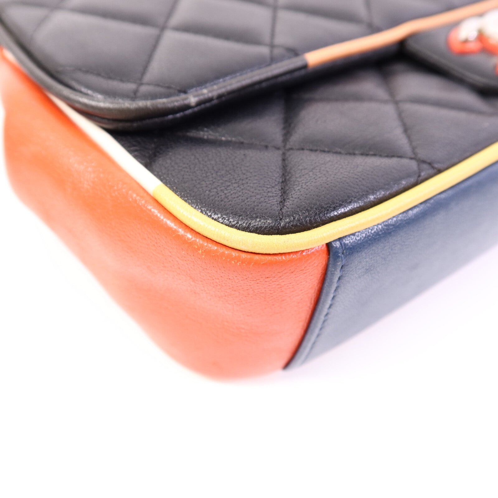 CHANEL 牛皮皮革Shoulder Bag銀扣鏈帶肩背袋