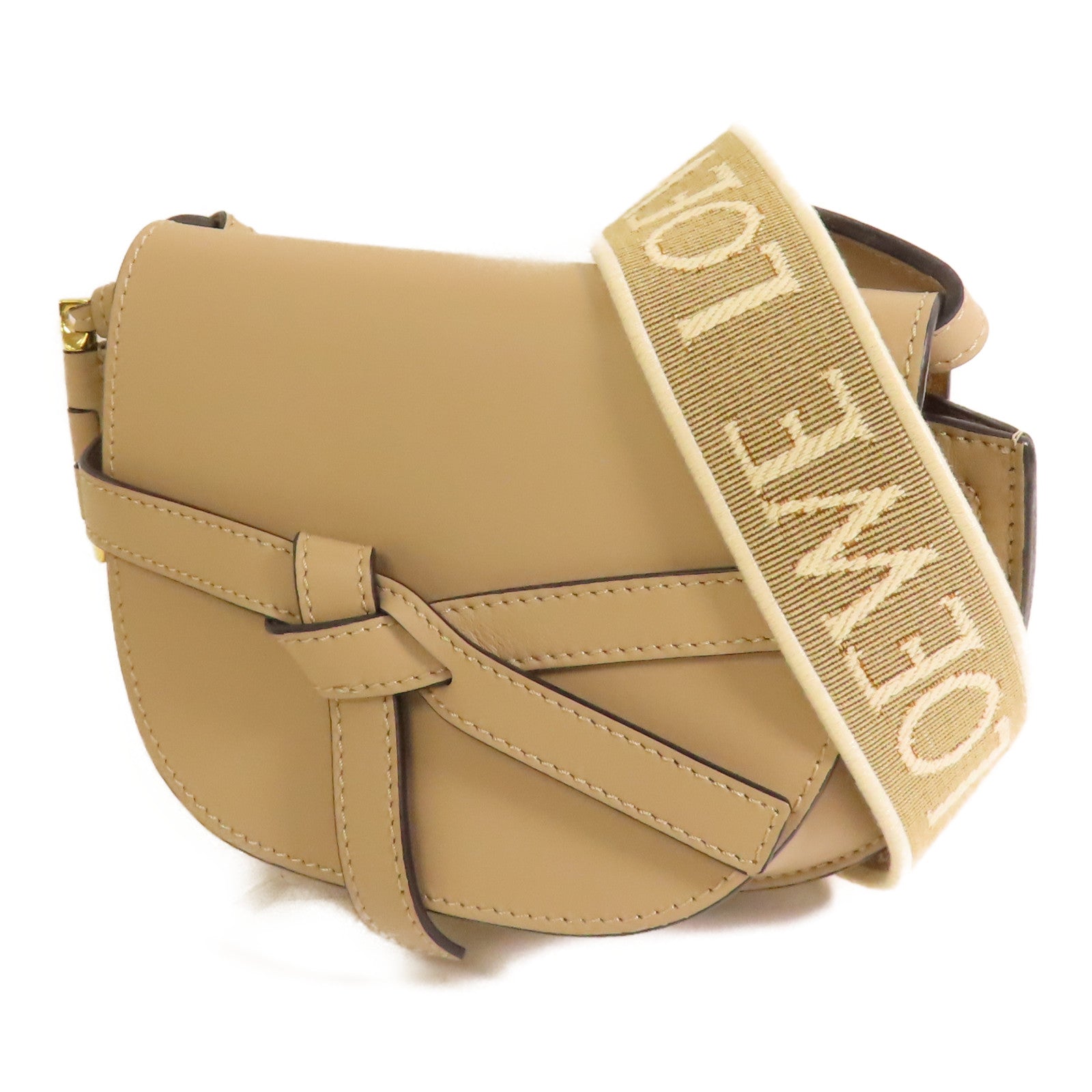 LOEWE 牛皮皮革Mini Gate金扣肩背袋