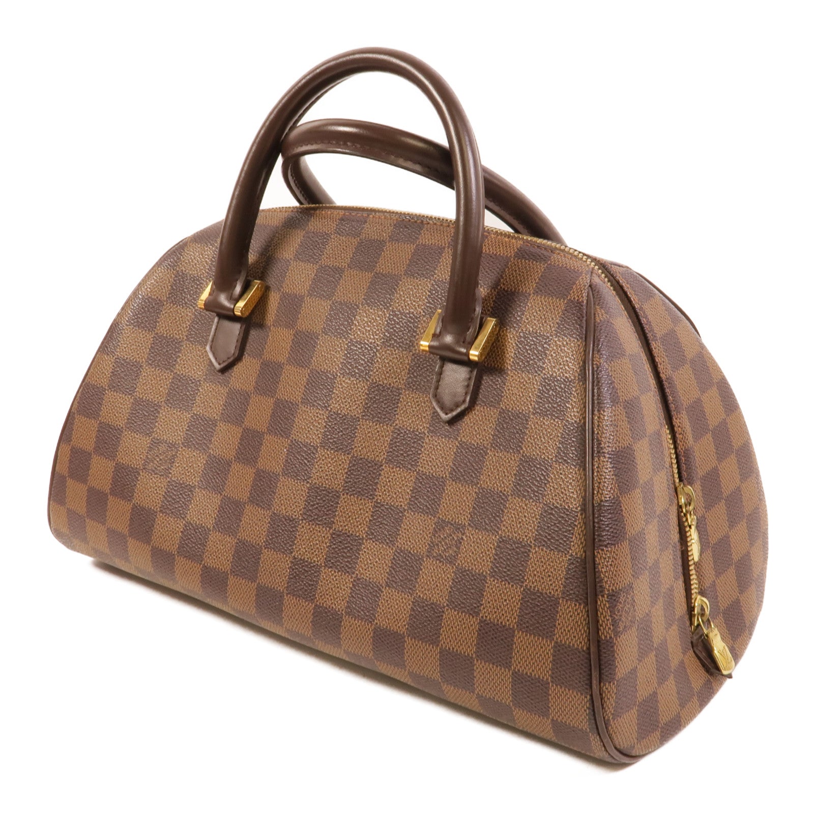 LOUIS VUITTON Damier Ribera MM金扣手挽袋