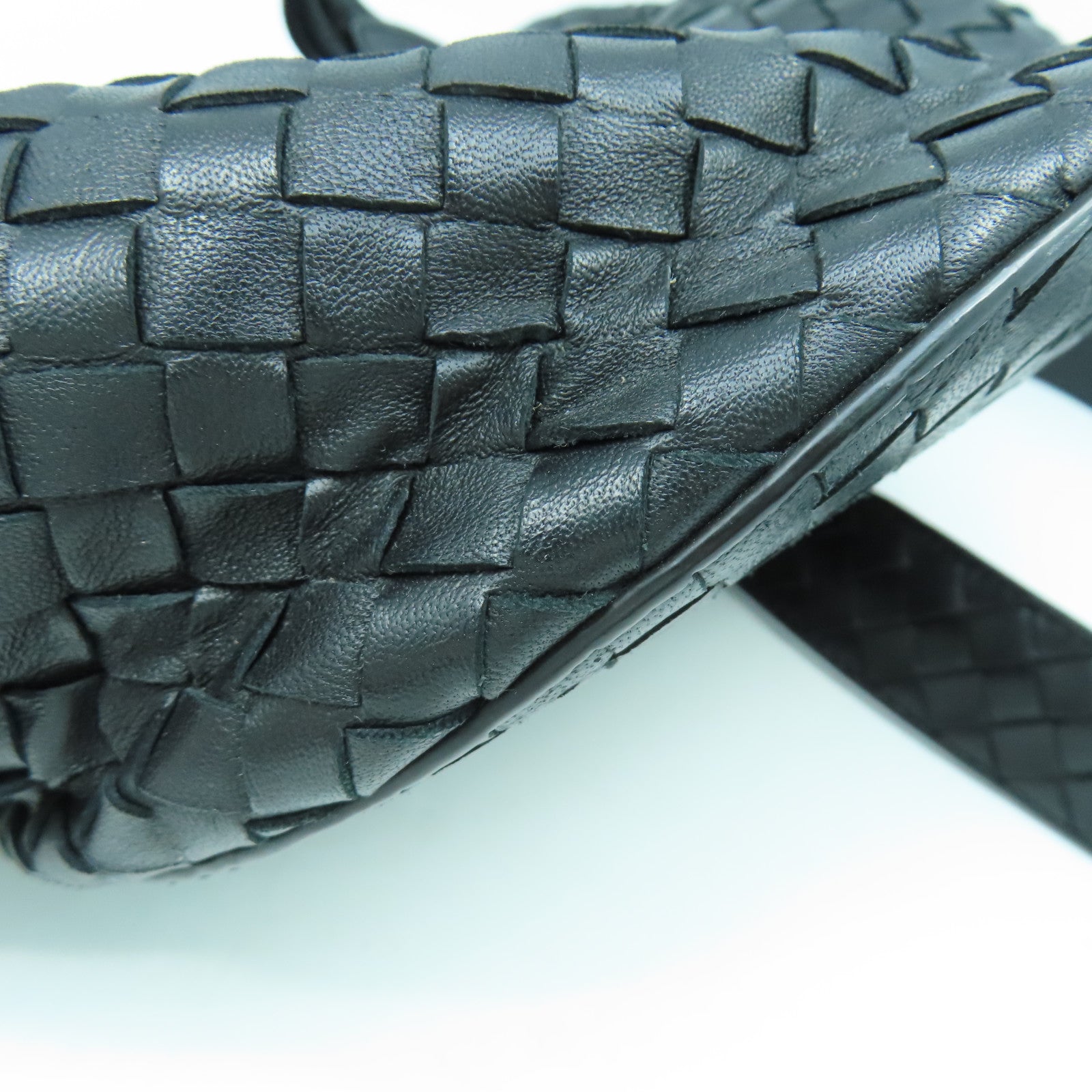 BOTTEGA VENETA 【激減優惠】牛皮皮革2 Way Shoulder黑扣手挽肩背兩用袋黑色