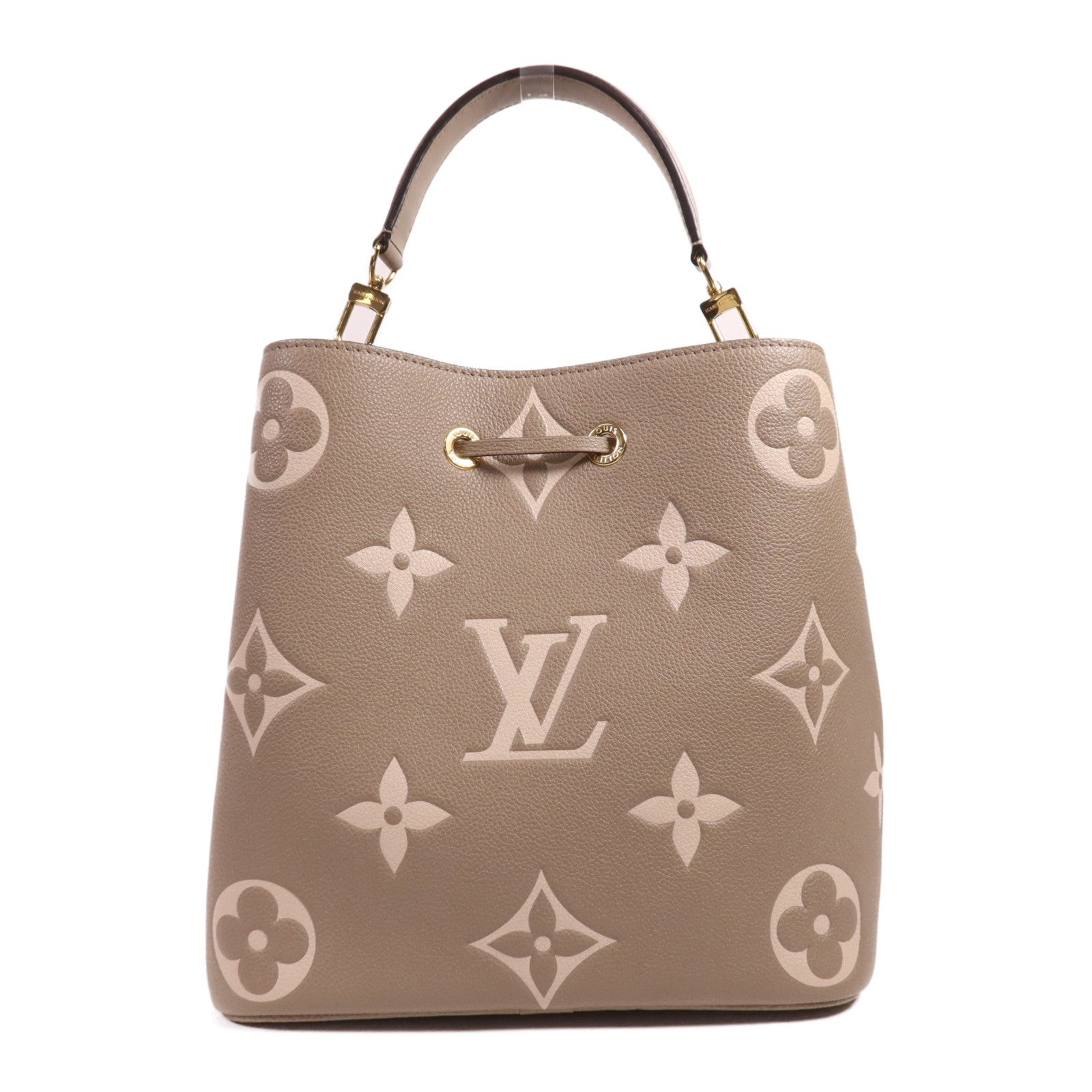 LOUIS VUITTON Monogram Empreinte Neo Noe MM金扣手挽肩背兩用袋