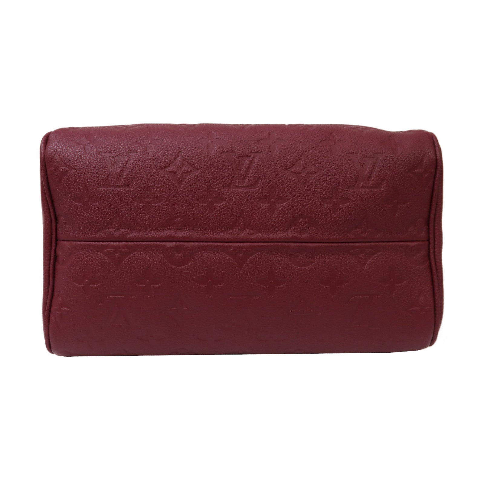 LOUIS VUITTON Monogram Empreinte Speedy Bandouliere 30金扣手挽肩背兩用袋紫紅色