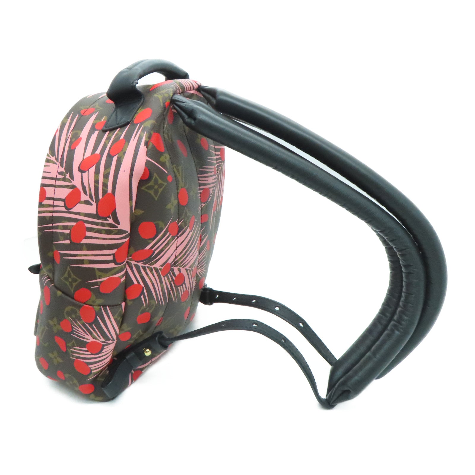 LOUIS VUITTON Monogram Jungle Dot Palm Spring PM金扣背包啡色粉红色