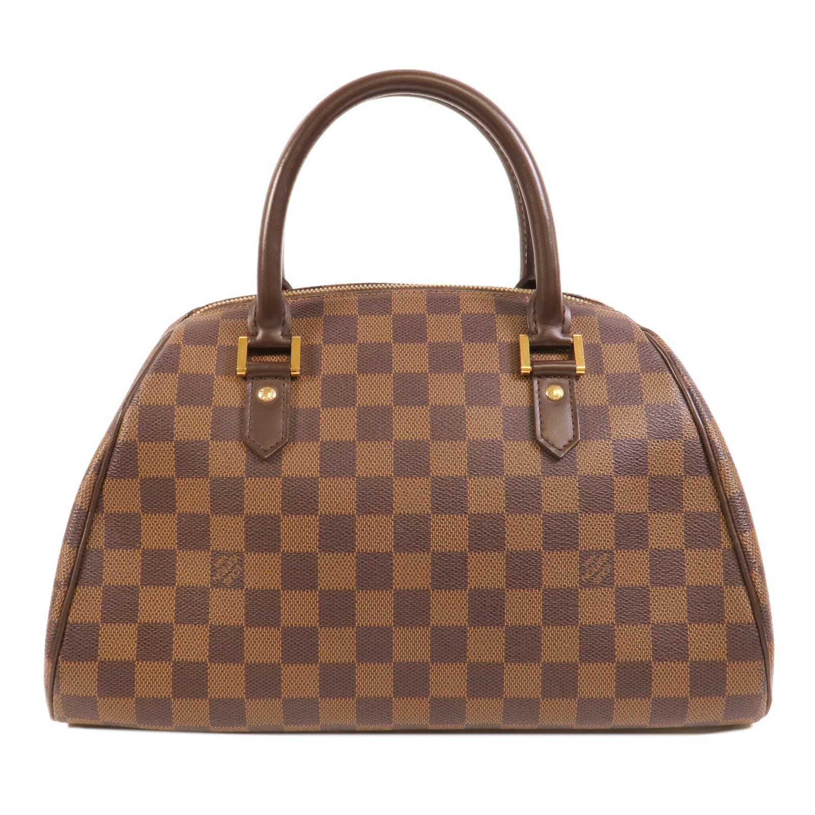 LOUIS VUITTON Damier Ribera MM金扣手挽袋