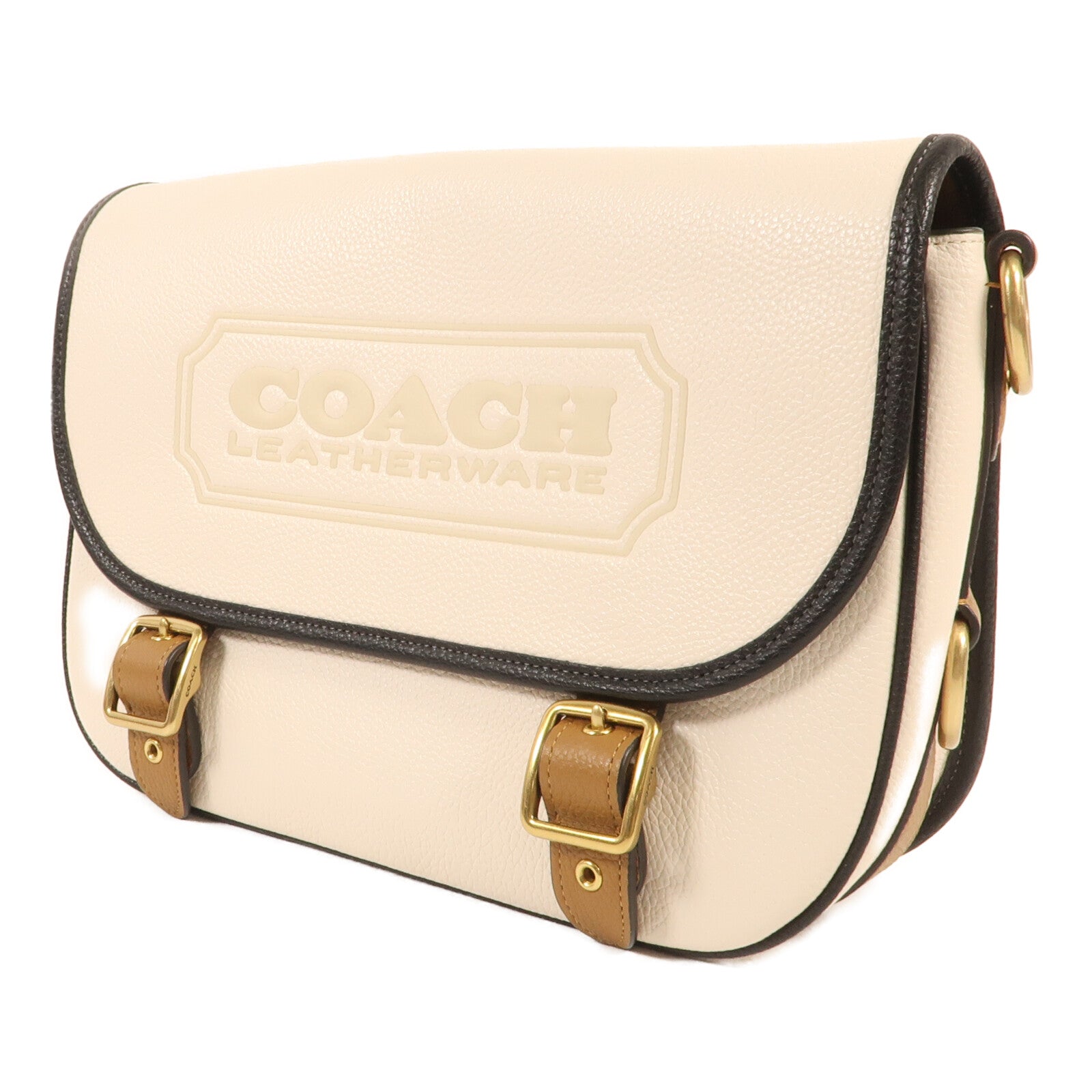 COACH 牛皮皮革Shoulder Bag金扣肩背袋