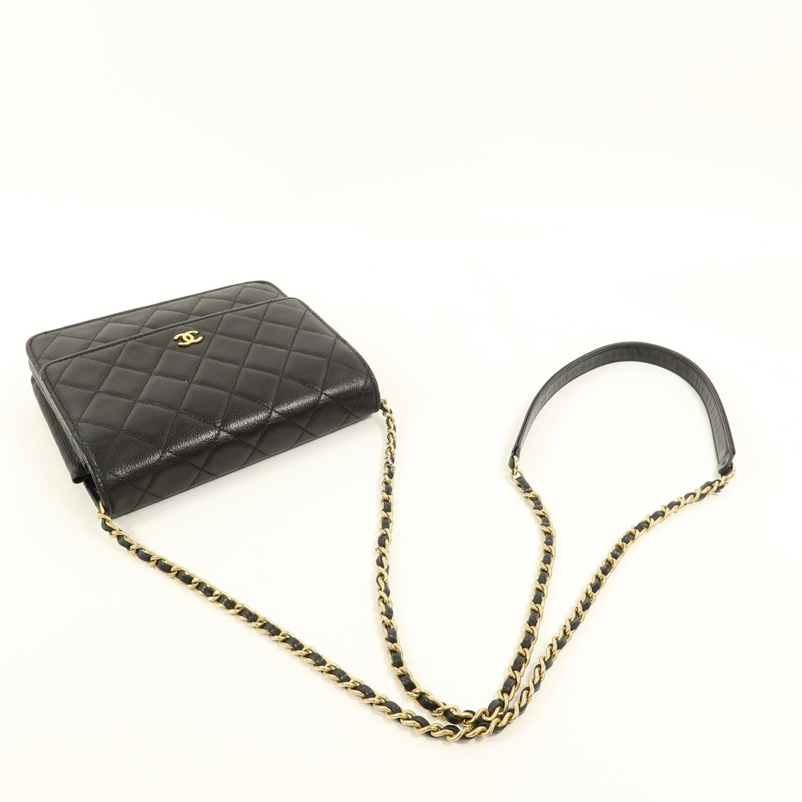CHANEL 羊皮皮革Wallet On Chain鏈帶肩背袋