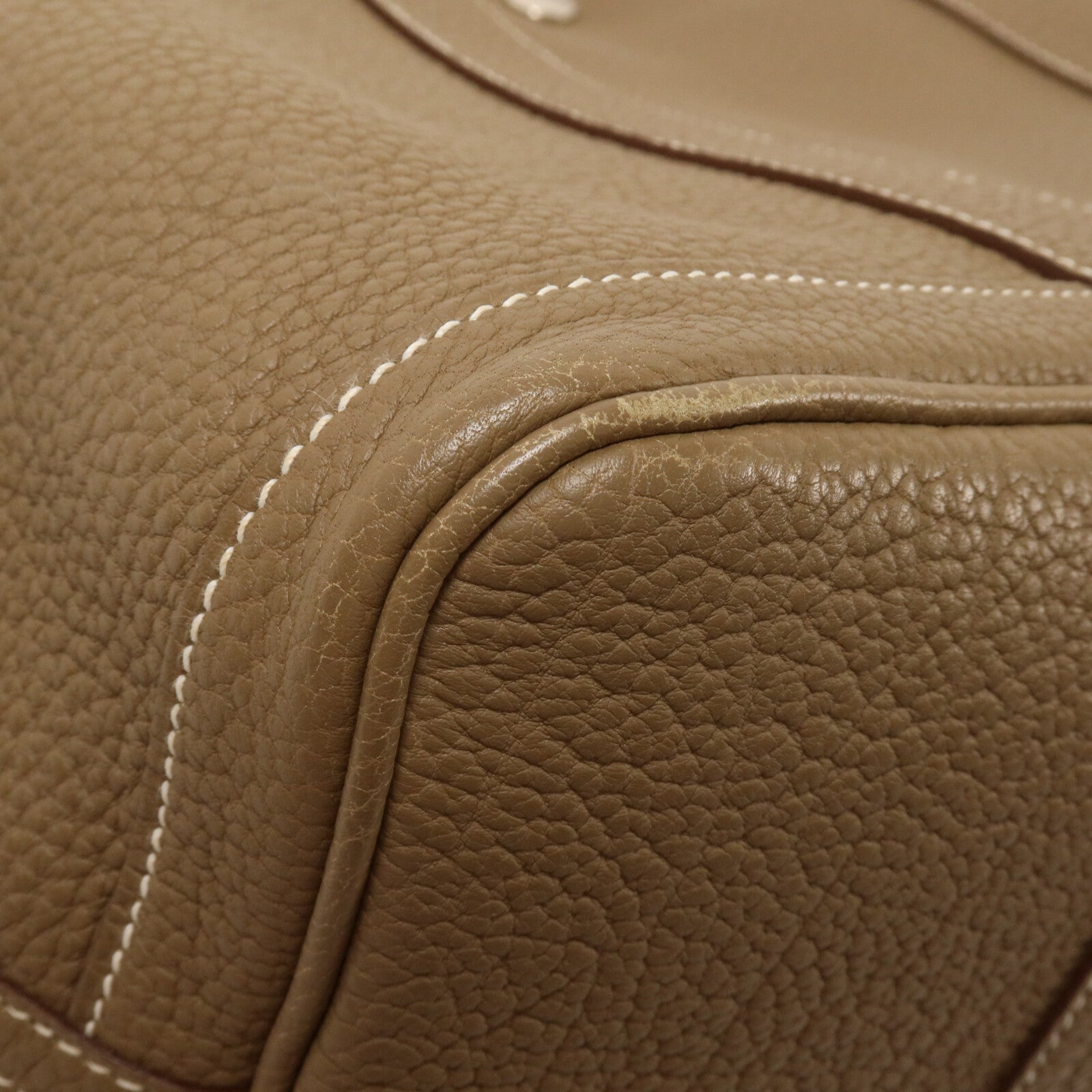 HERMES Negonda皮革Garden Party PM手挽袋Etoupe