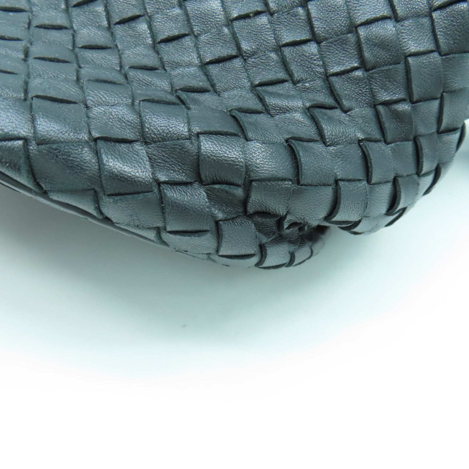 BOTTEGA VENETA 【激減優惠】牛皮皮革2 Way Shoulder黑扣手挽肩背兩用袋黑色