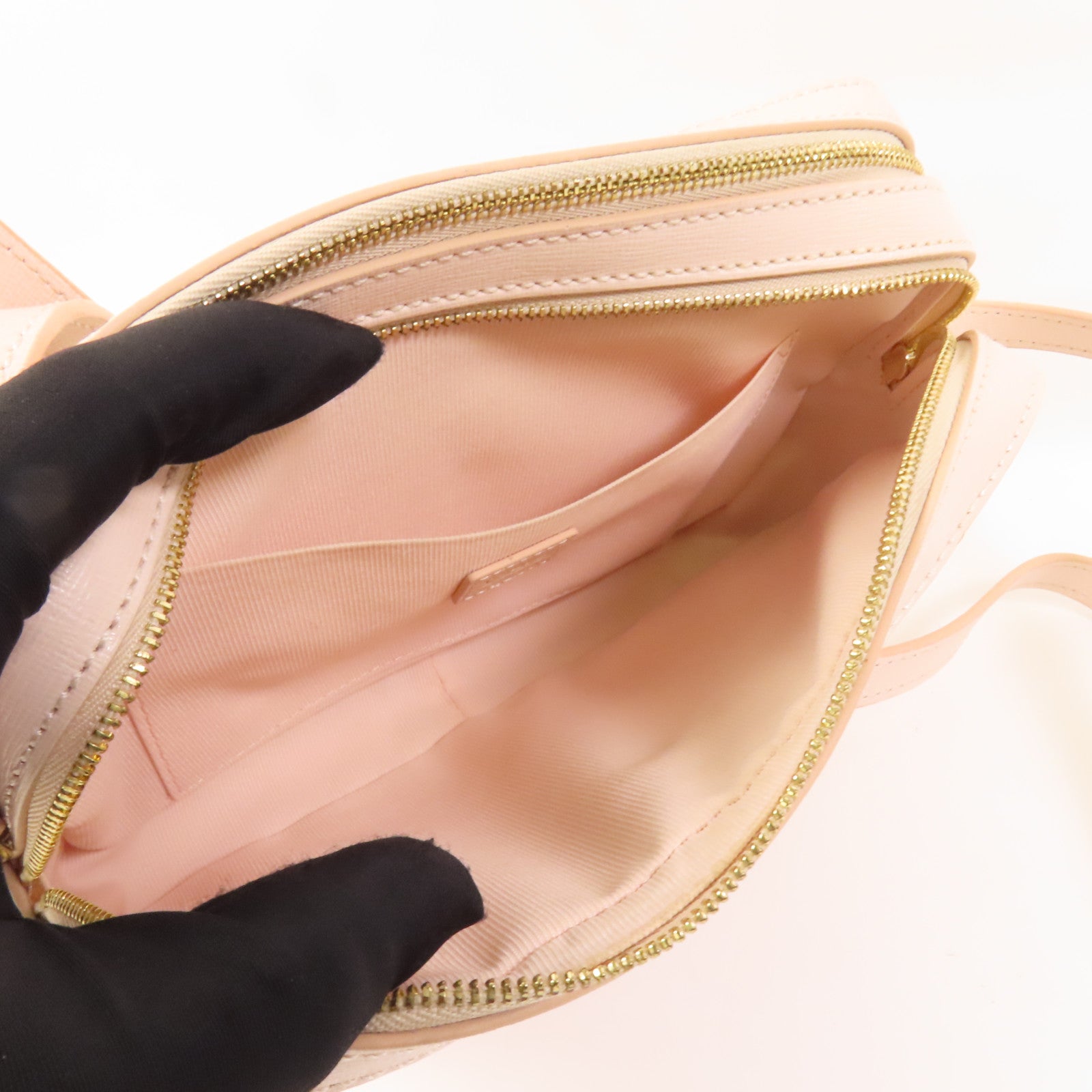 SELECTION 【激減優惠】牛皮皮革Shoulder Bag金扣肩背袋
