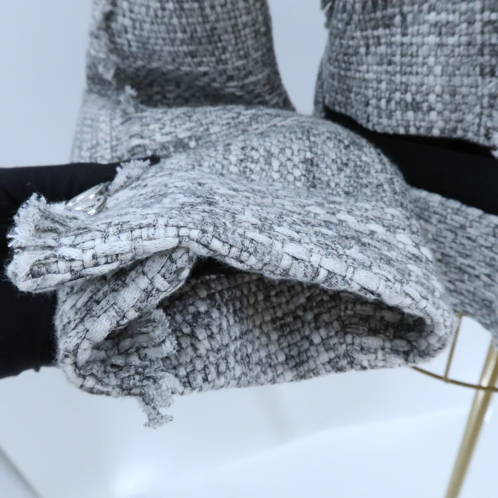 LOUIS VUITTON Cotton/Wool Collarless Jacket外套