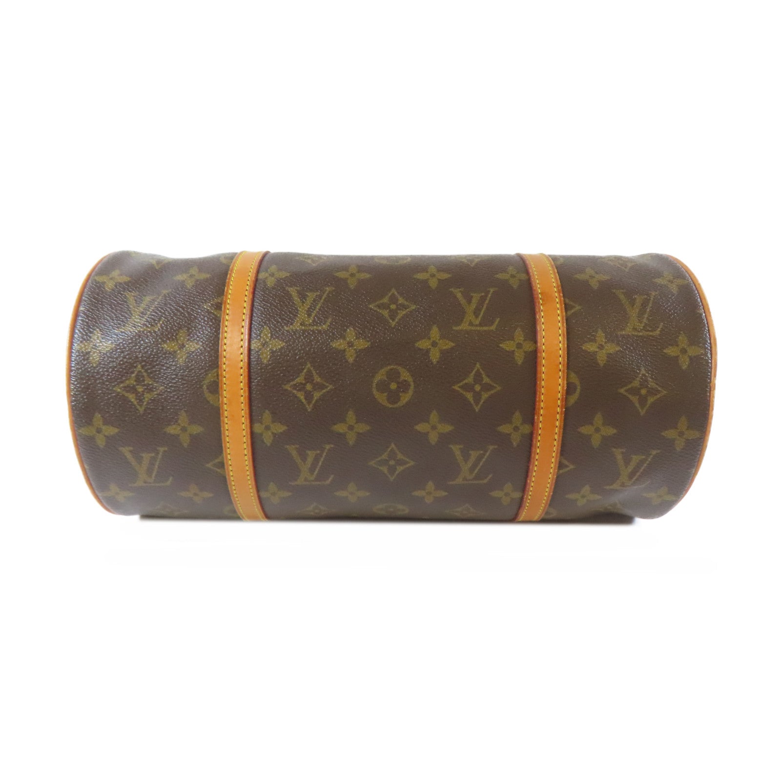 LOUIS VUITTON Monogram Papillon GM金扣手挽袋啡色