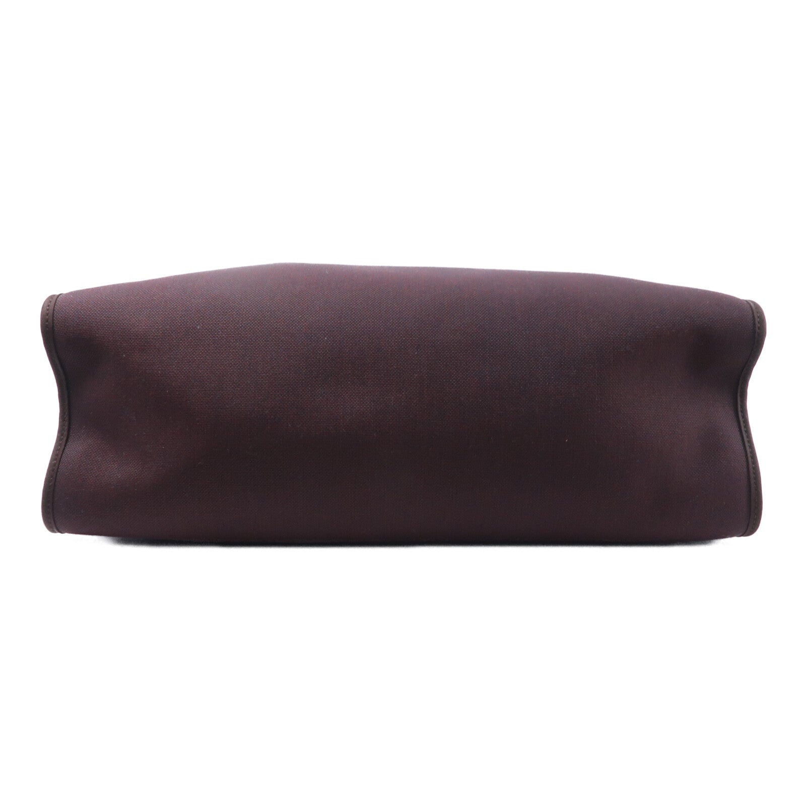 HERMES 帆布/Veau Hunter皮革Herbag MM手挽肩背兩用袋Rouge H